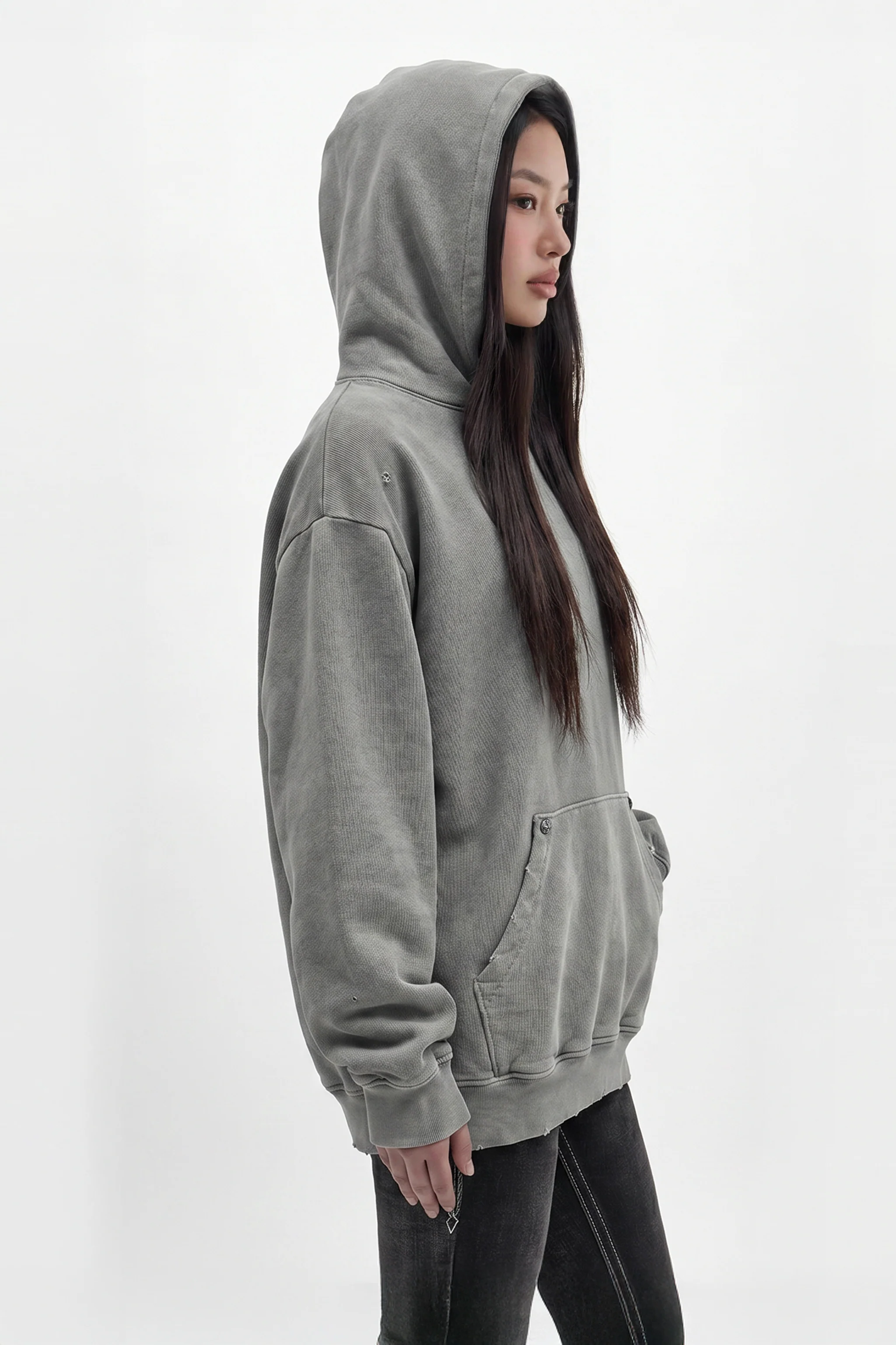 Rock Essential Hoodie in Gray (W) - Image 3