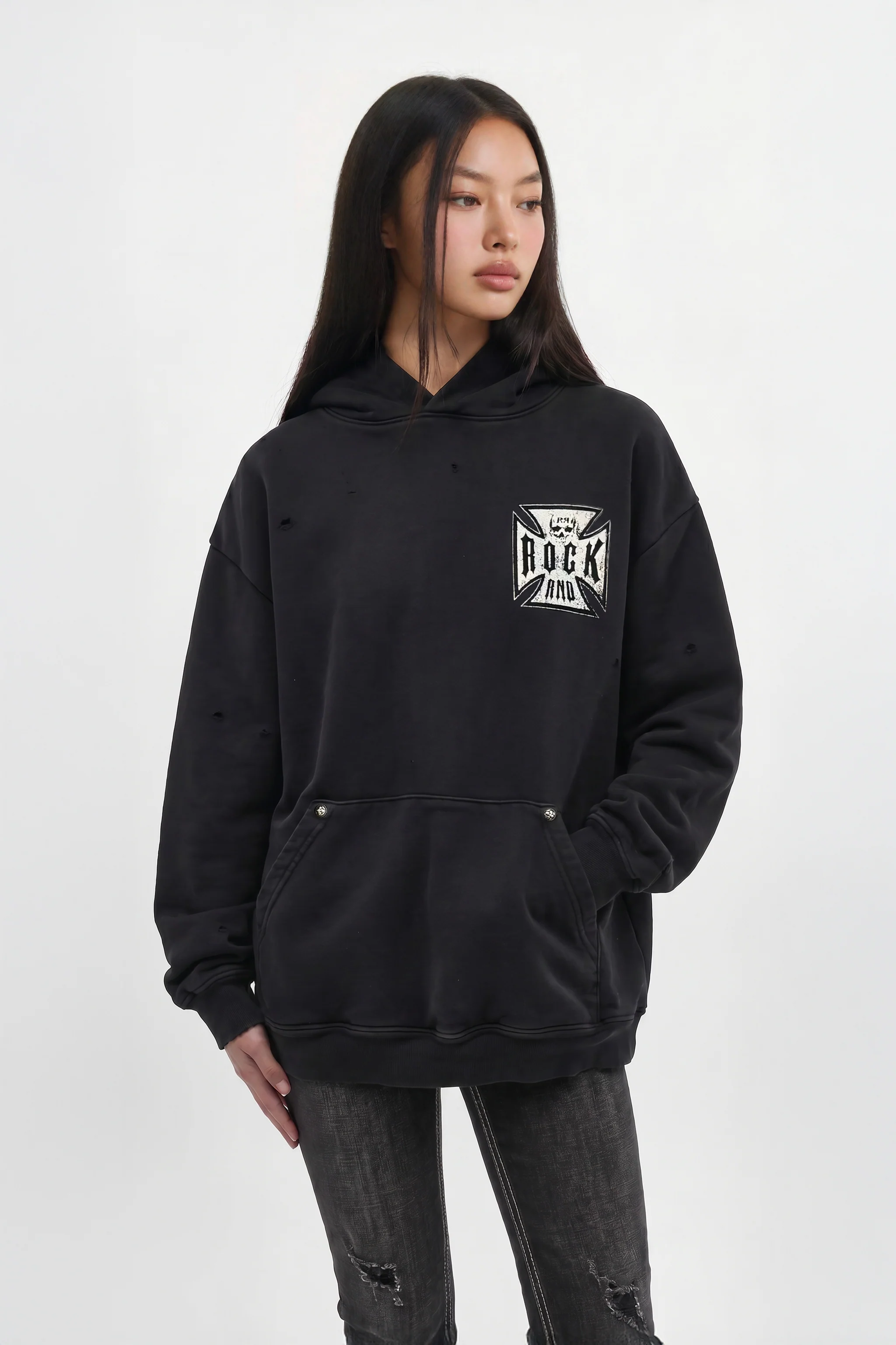 Iron Relic Hoodie in Black (W) - Image 2