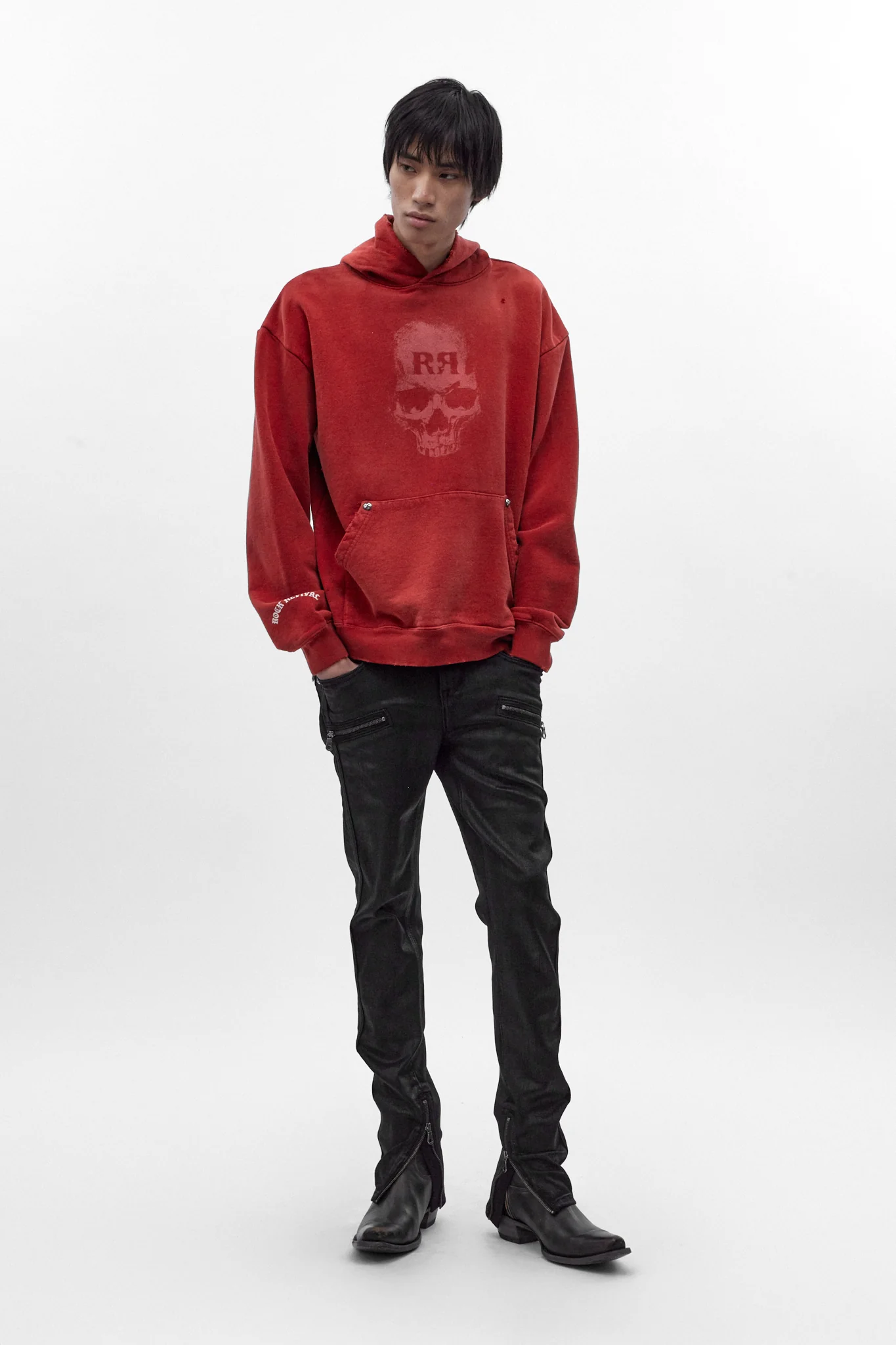 Graveyard Hoodie in Red - Image 3