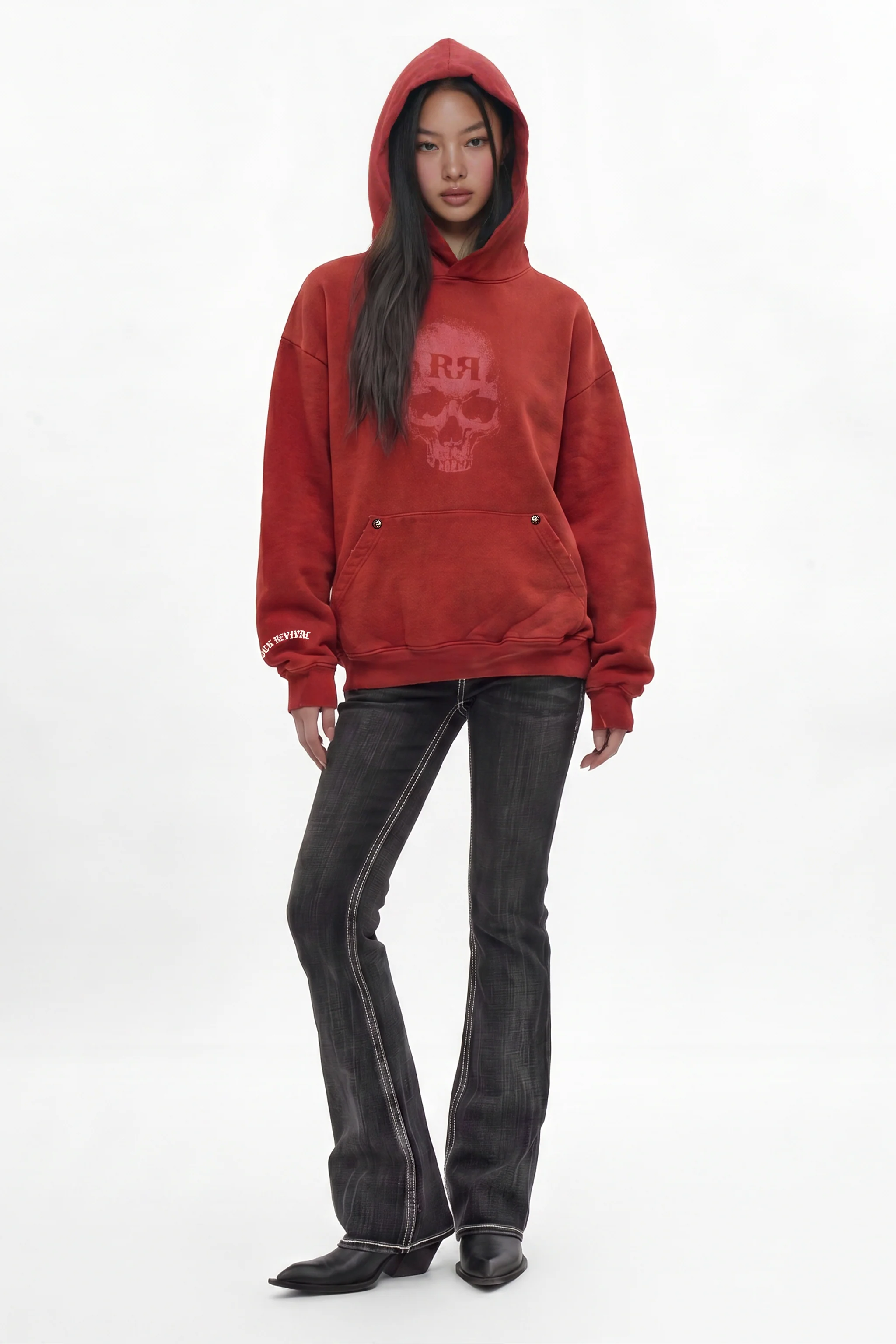Graveyard Hoodie in Red (W) - Image 3