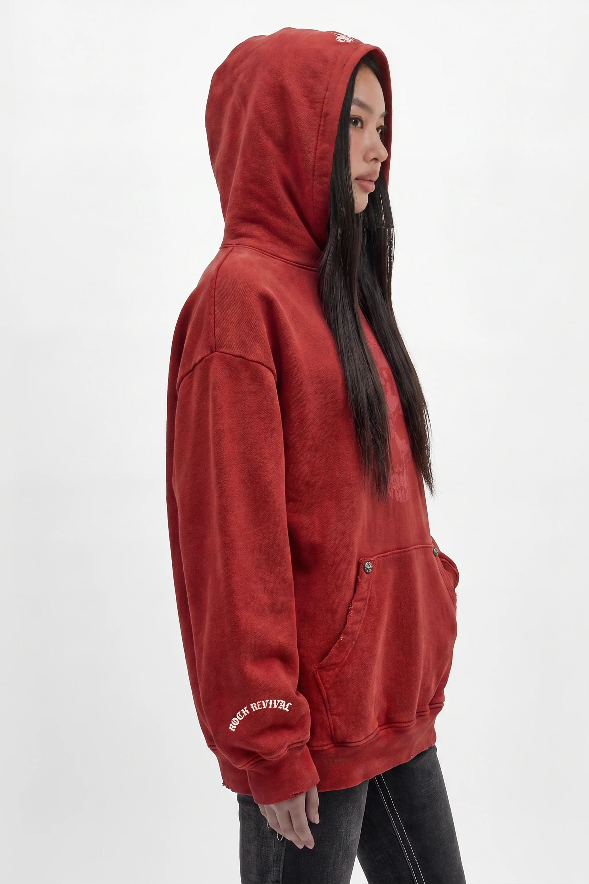 Graveyard Hoodie in Red (W) - Image 5