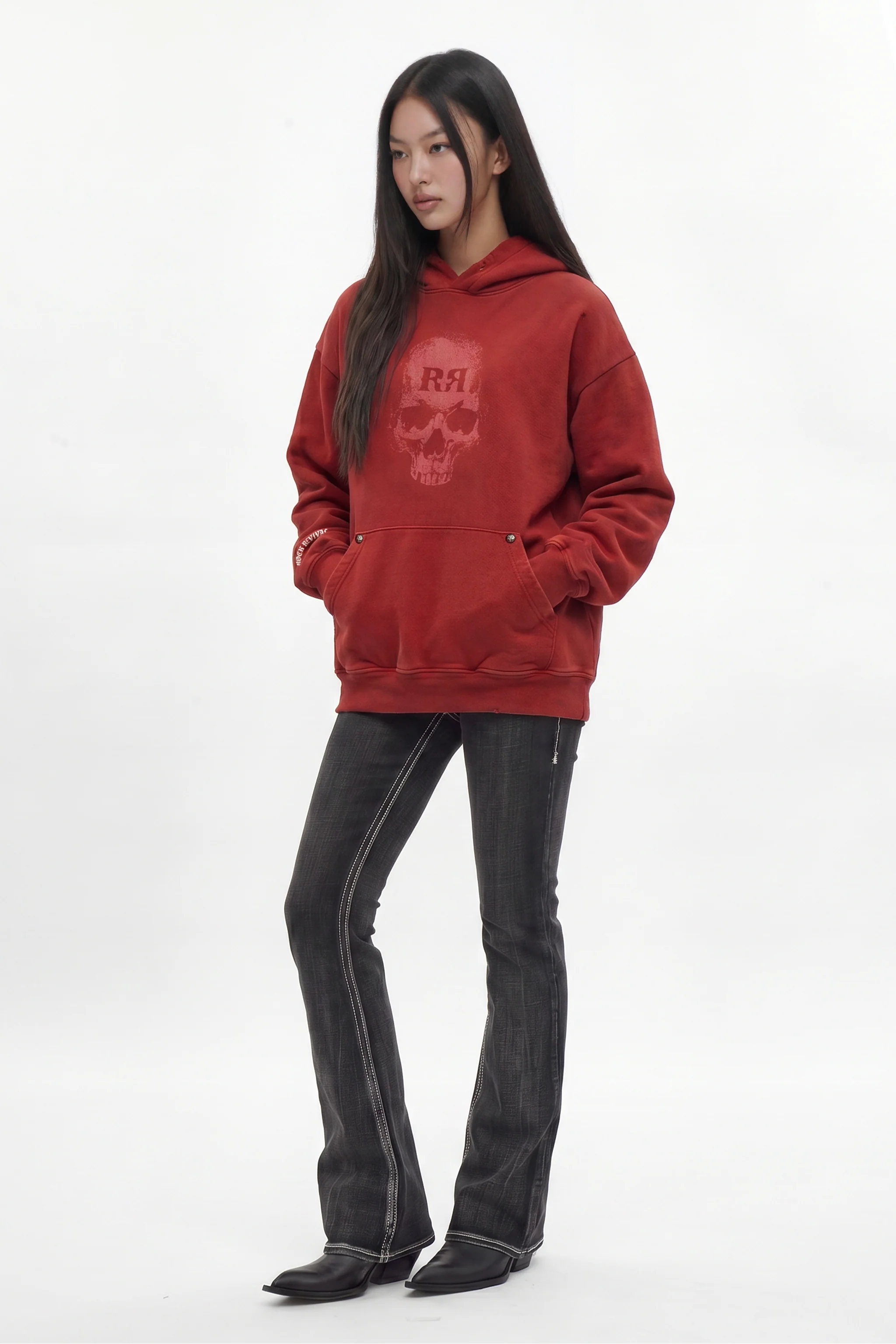 Graveyard Hoodie in Red (W) - Image 6