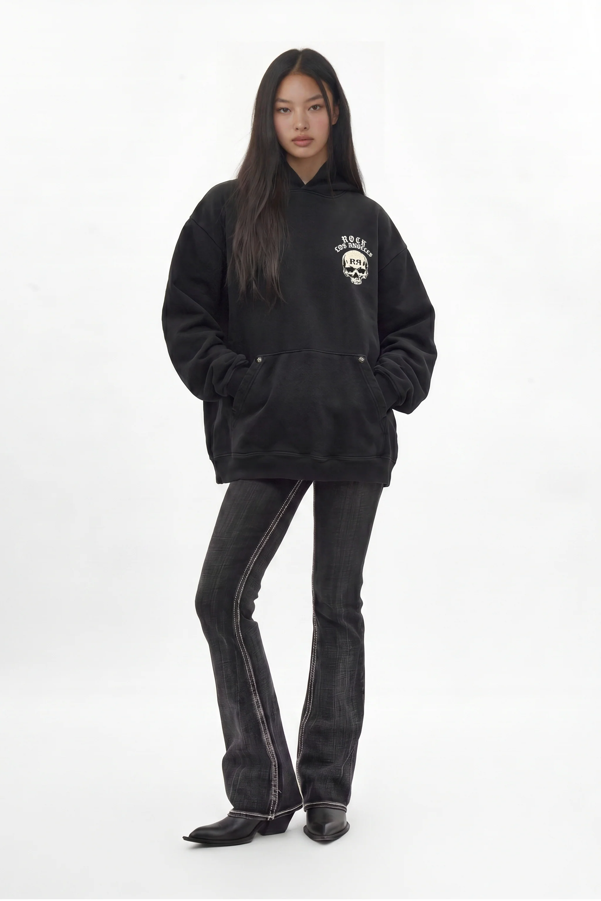 Grim Hoodie in Black (W) - Image 2