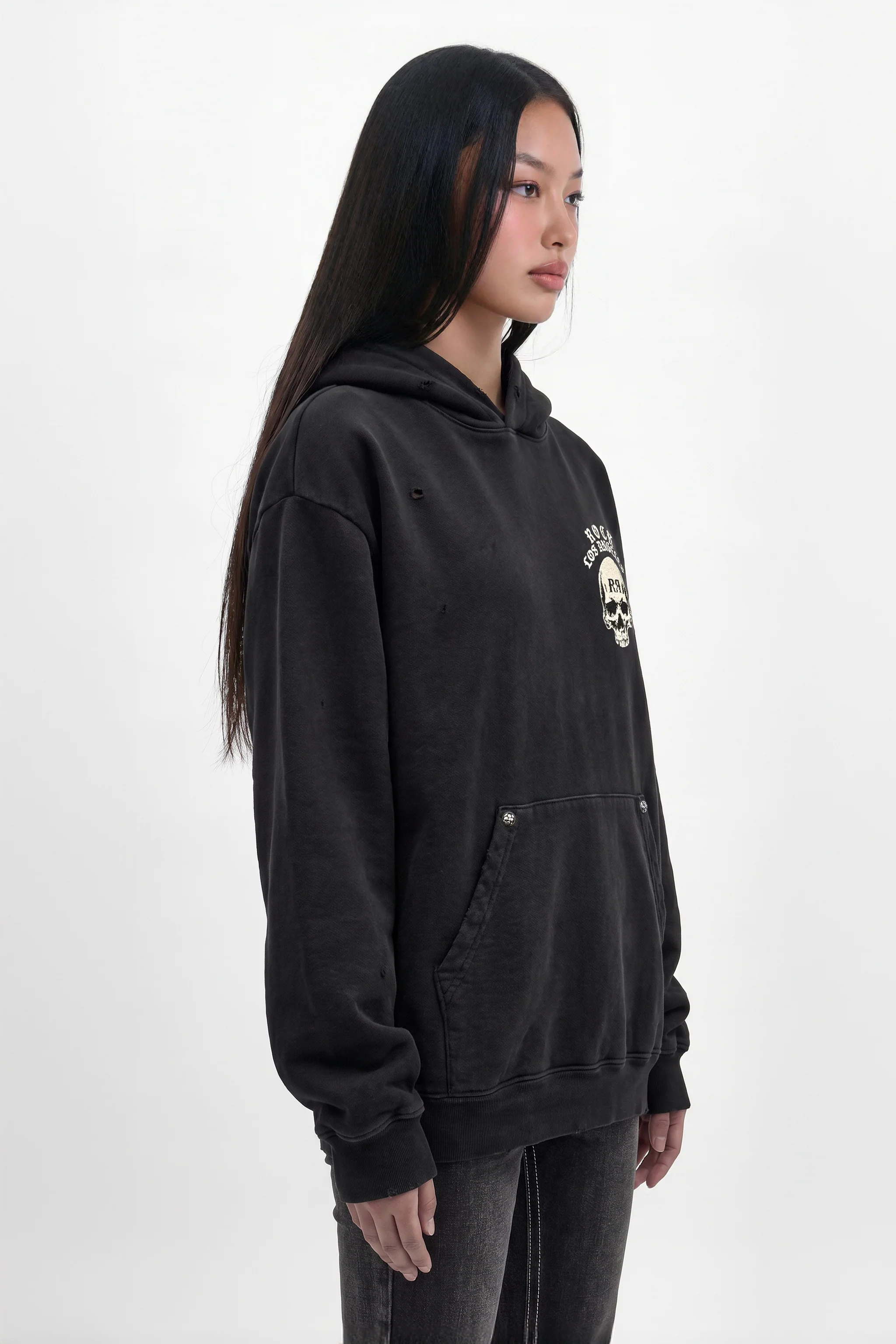 Grim Hoodie in Black (W) - Image 5