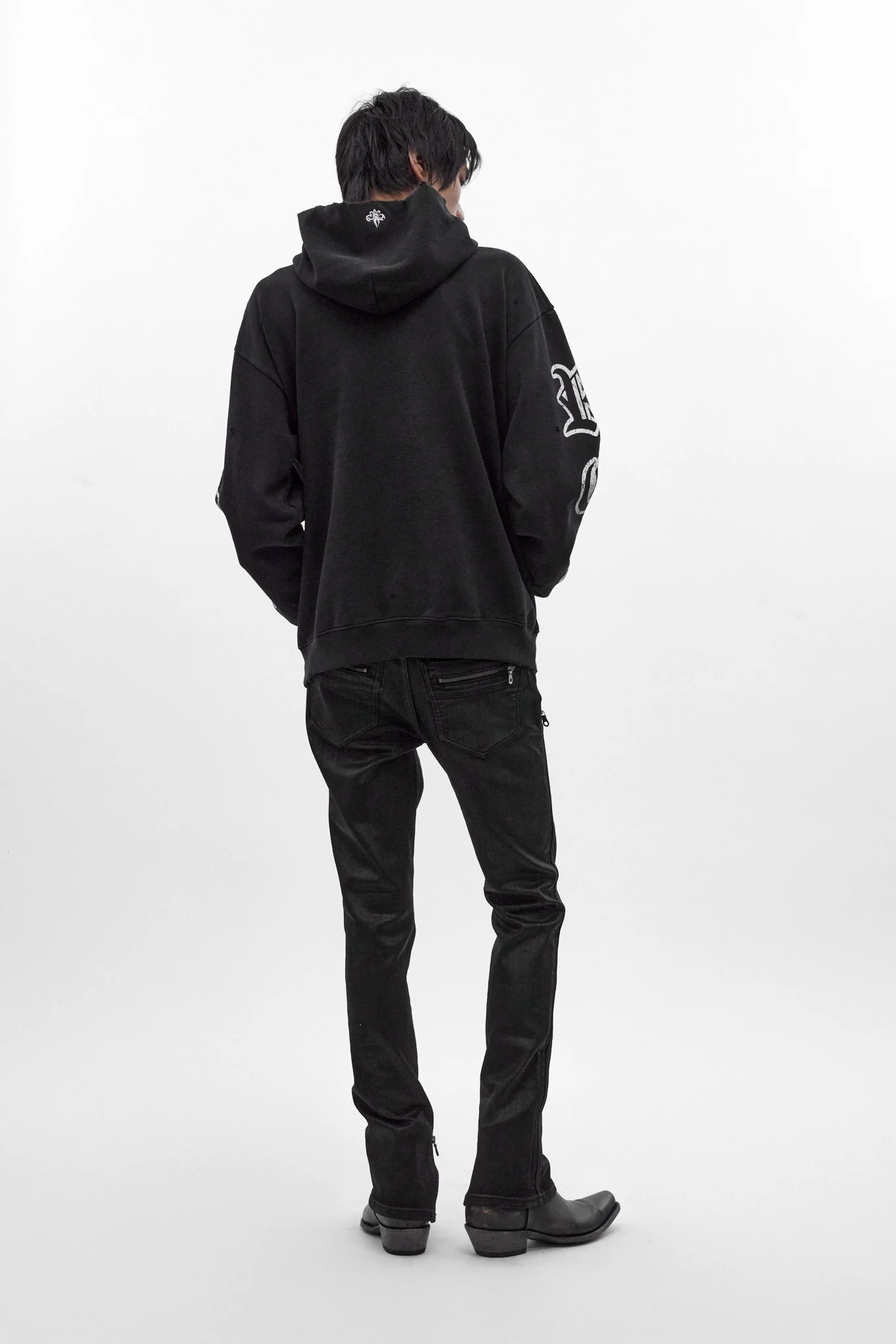 Wing Crest Hoodie in Black - Image 4