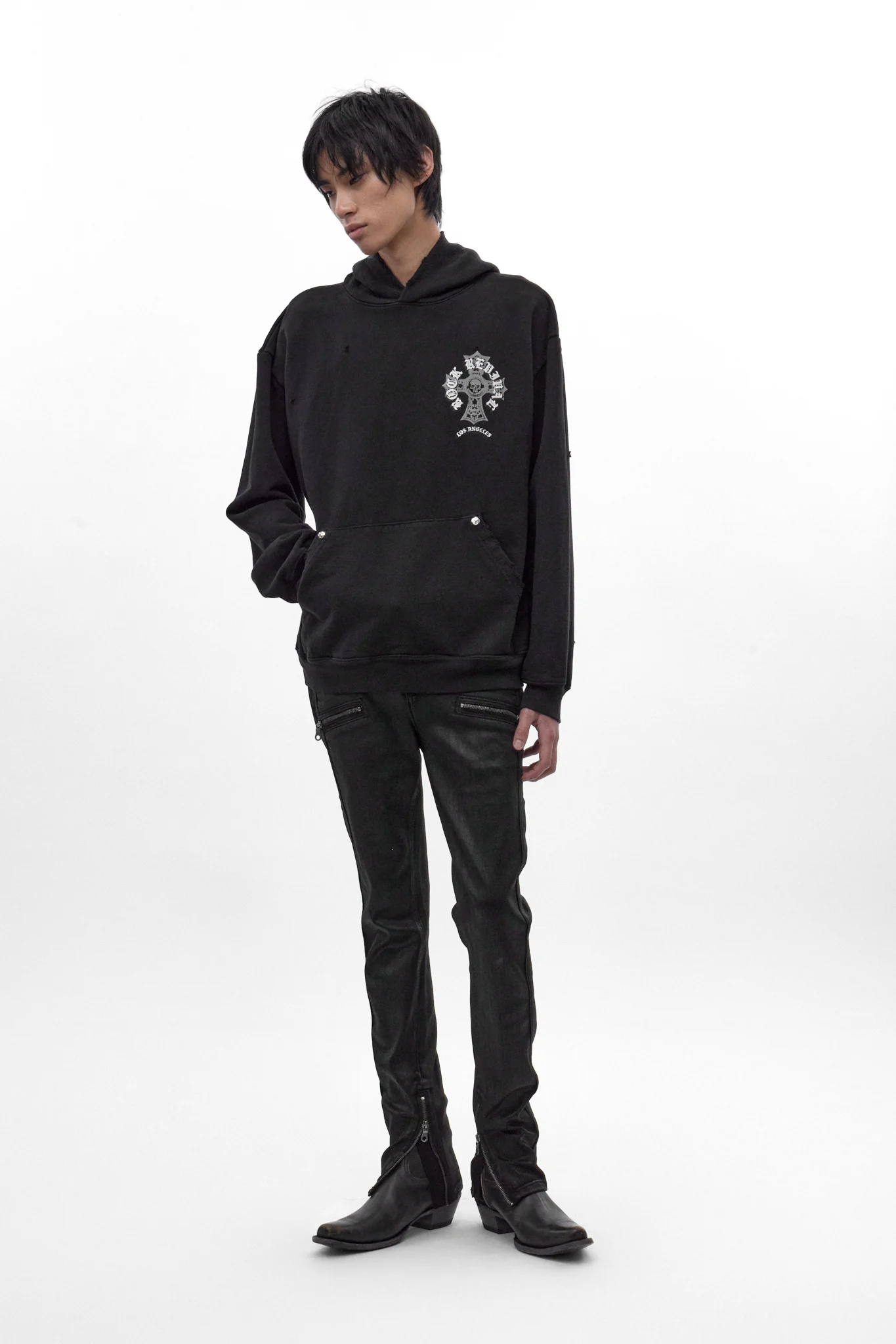Silent Cross Hoodie in Black - Image 2