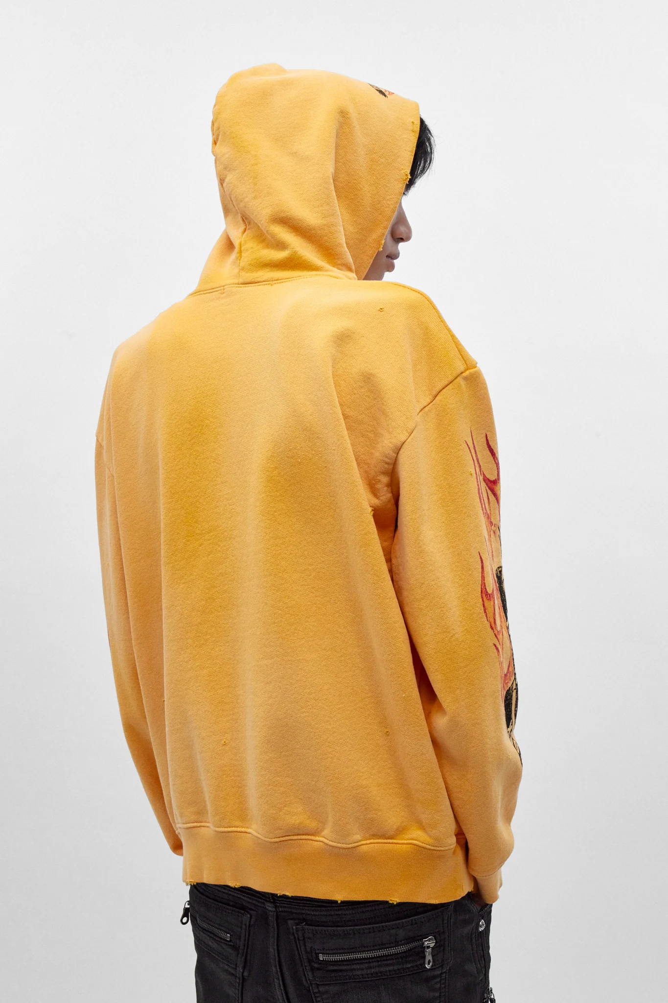 Molten Script Hoodie in Yellow - Image 2