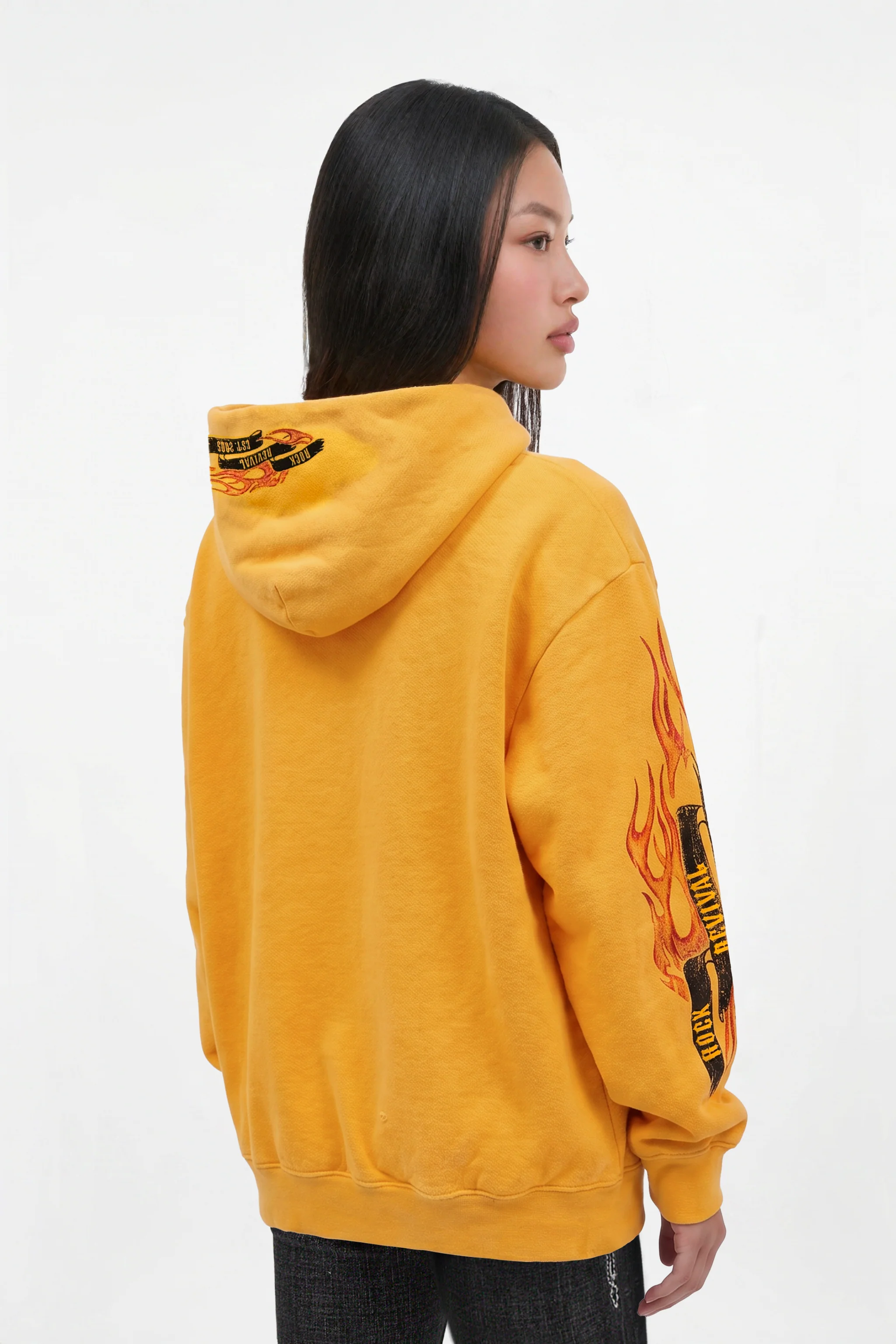 Molten Script Hoodie in Yellow (W) - Image 2