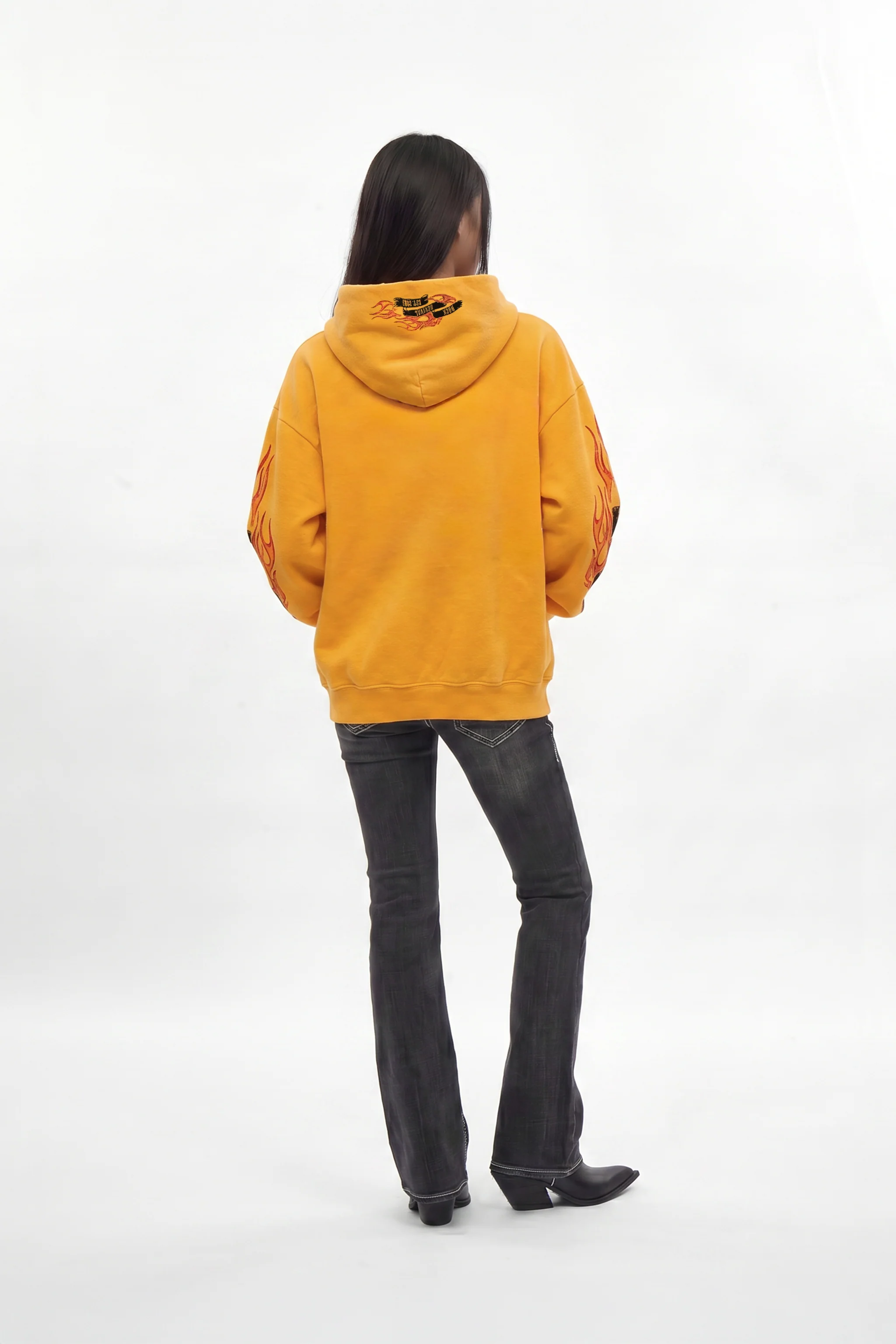 Molten Script Hoodie in Yellow (W) - Image 3
