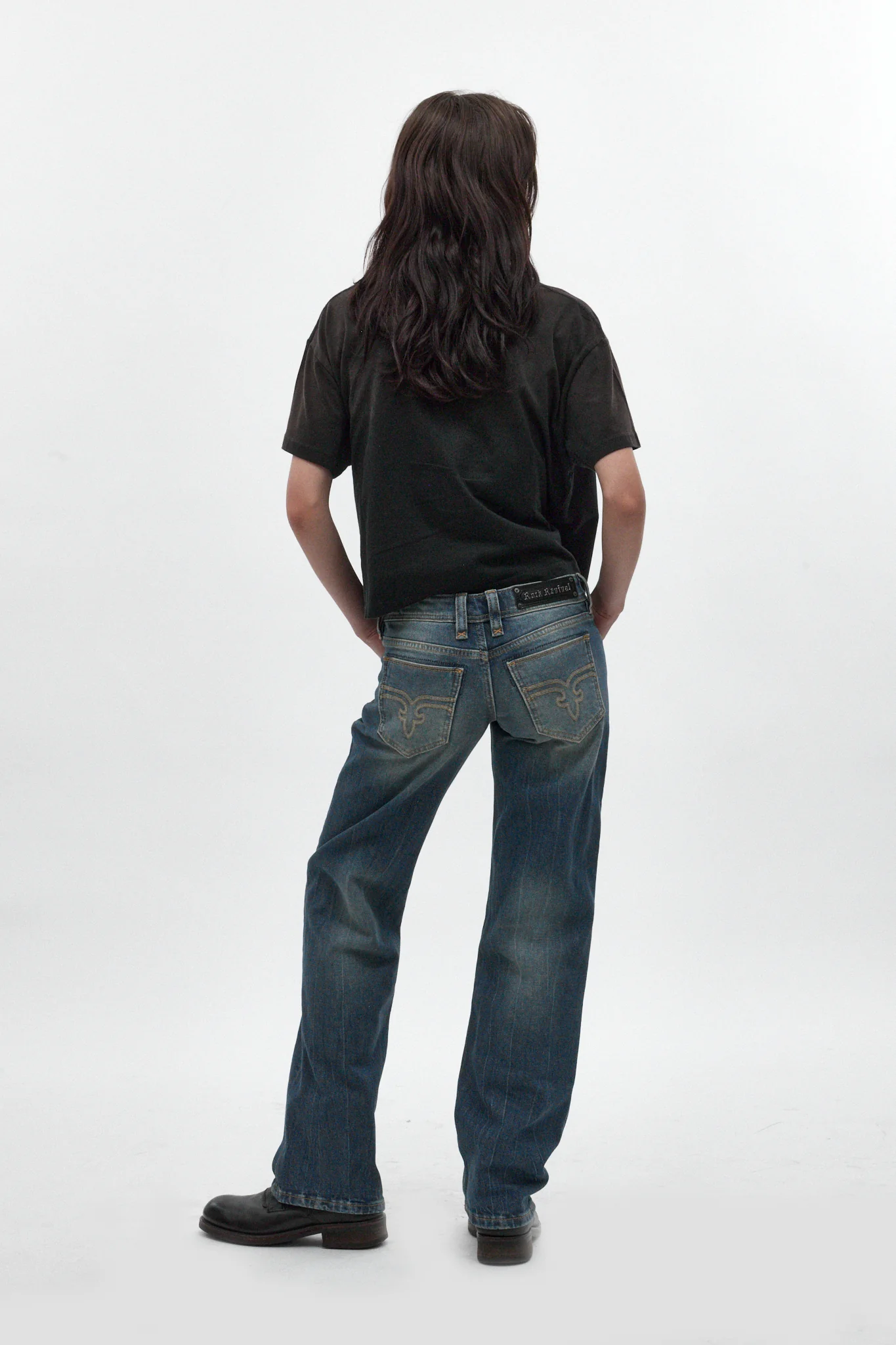 Rock Graphic Boxy Tee in Washed Black - Image 5