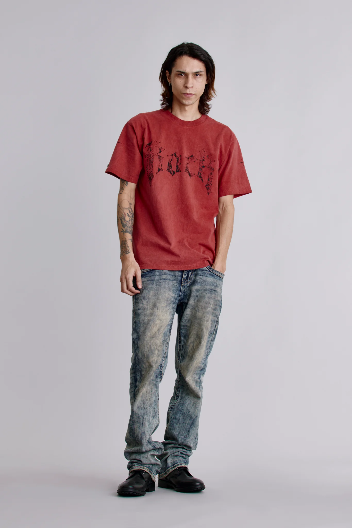 Rock Tee in Crimson - Image 3