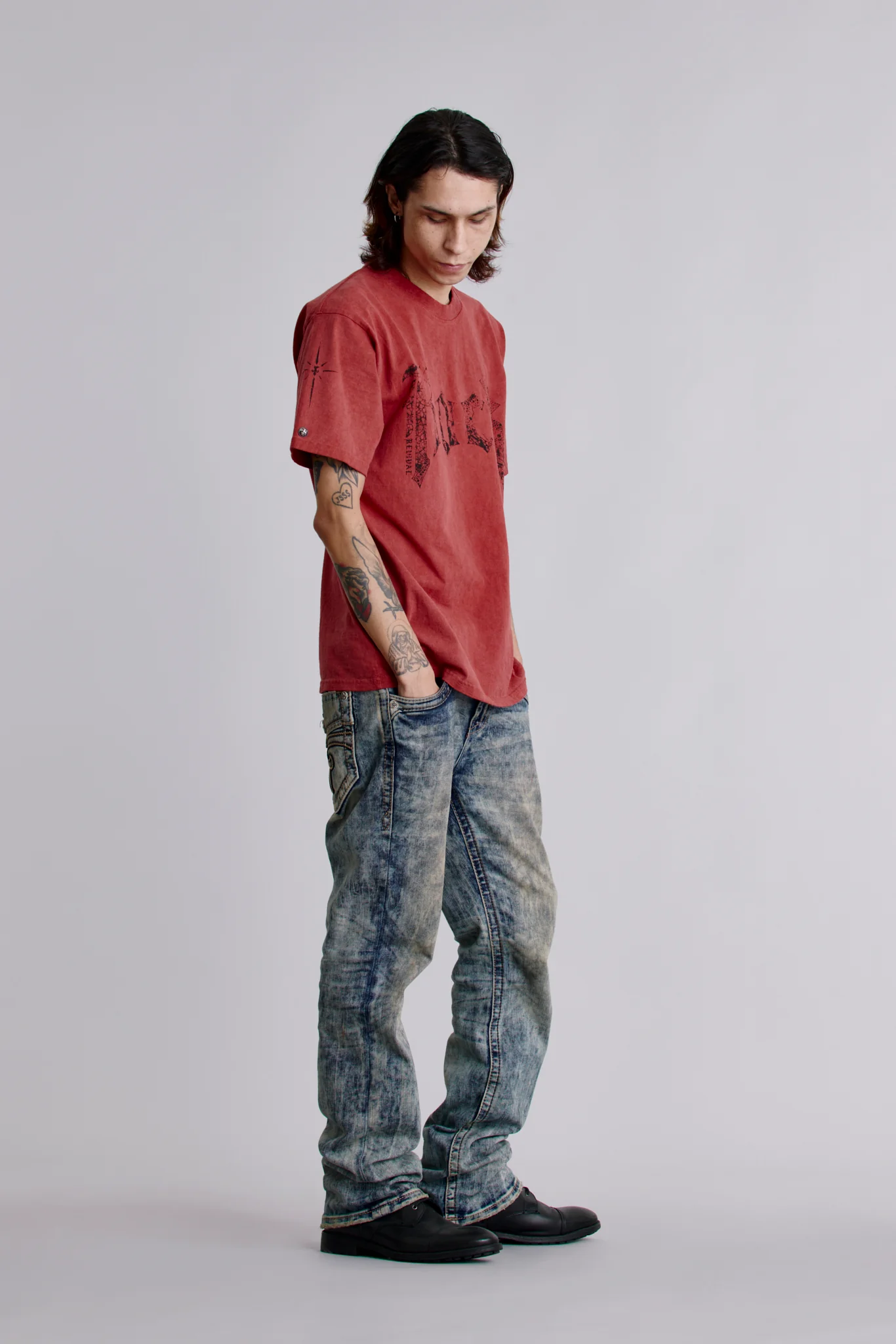 Rock Tee in Crimson - Image 5