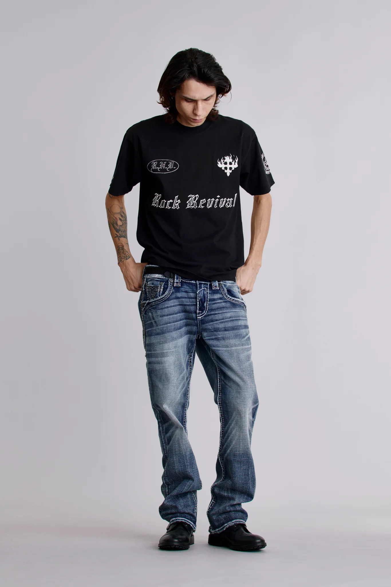 Inferno Crest Tee in Black - Image 3
