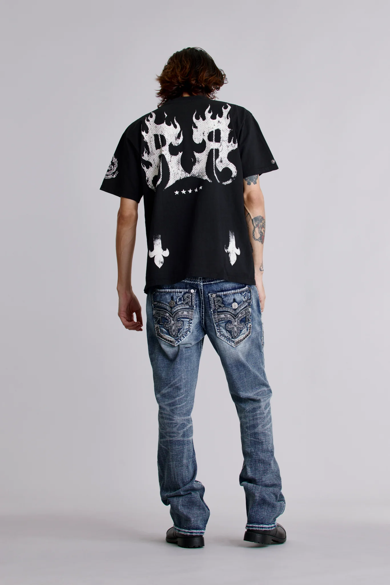 Inferno Crest Tee in Black - Image 4