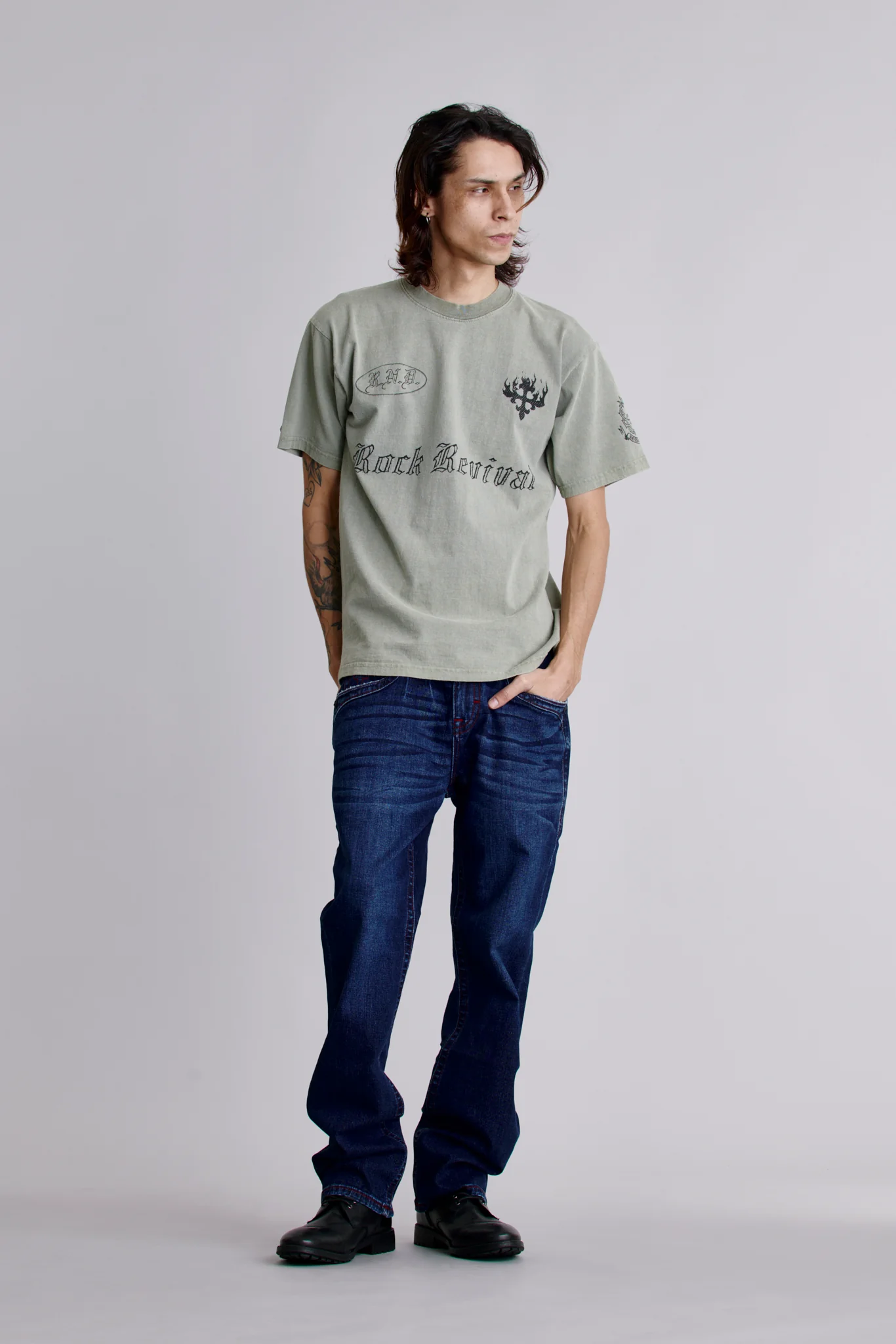 Inferno Crest Tee in Sage - Image 3