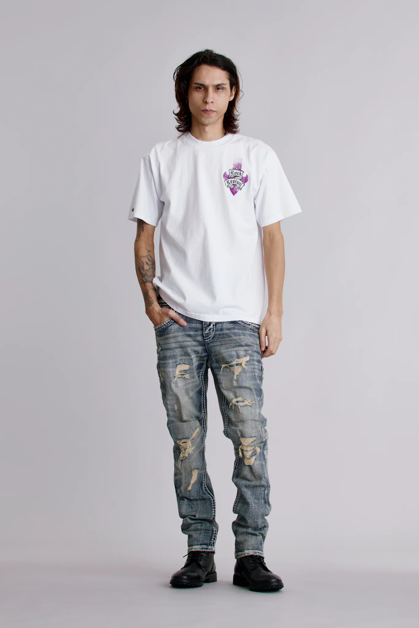 Crest Tee in White - Image 3