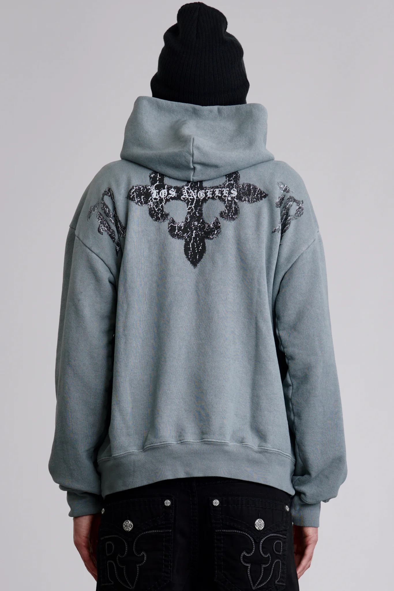 Broken Fleur Hoodie in LA Gray - Image 2