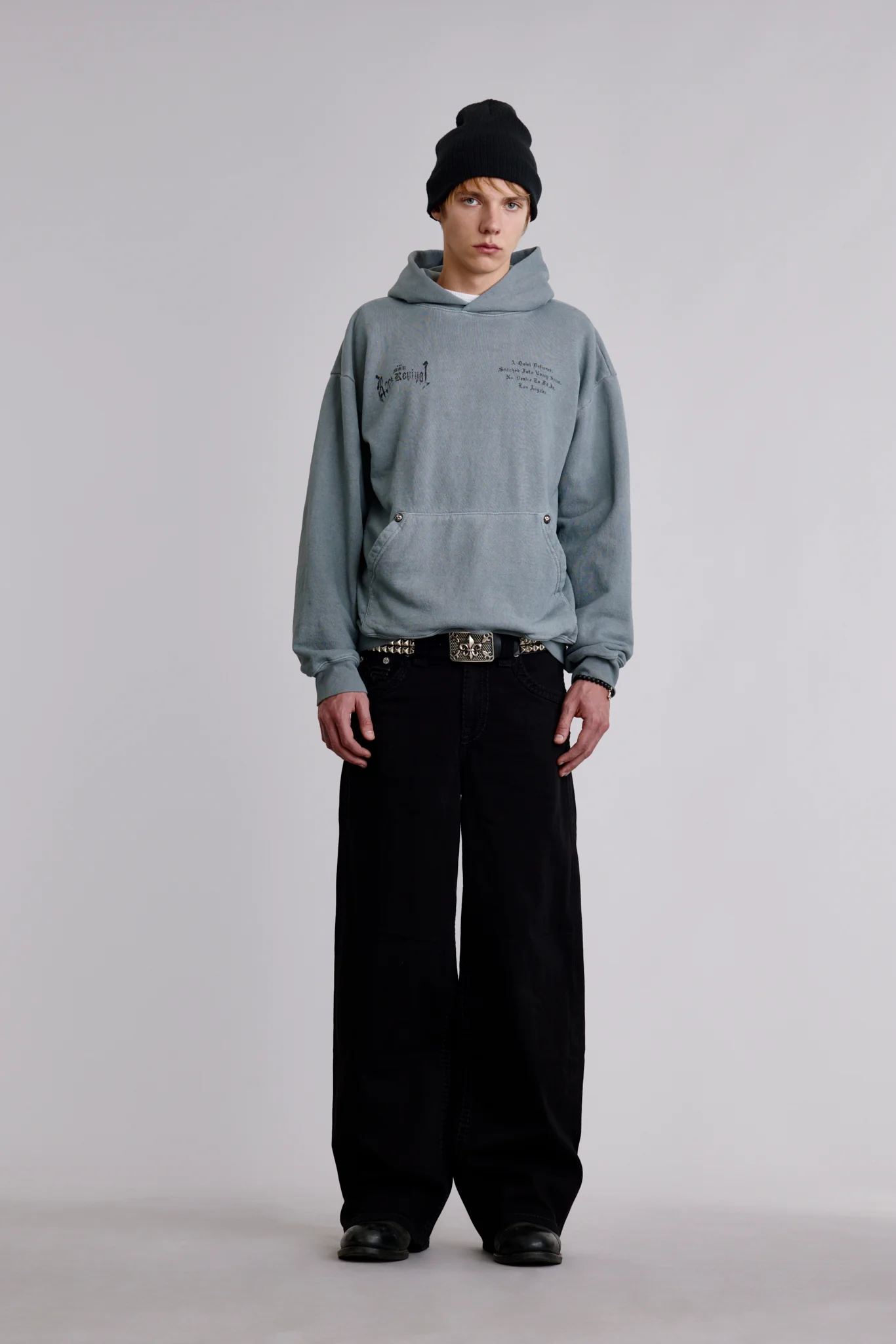 Broken Fleur Hoodie in LA Gray - Image 3
