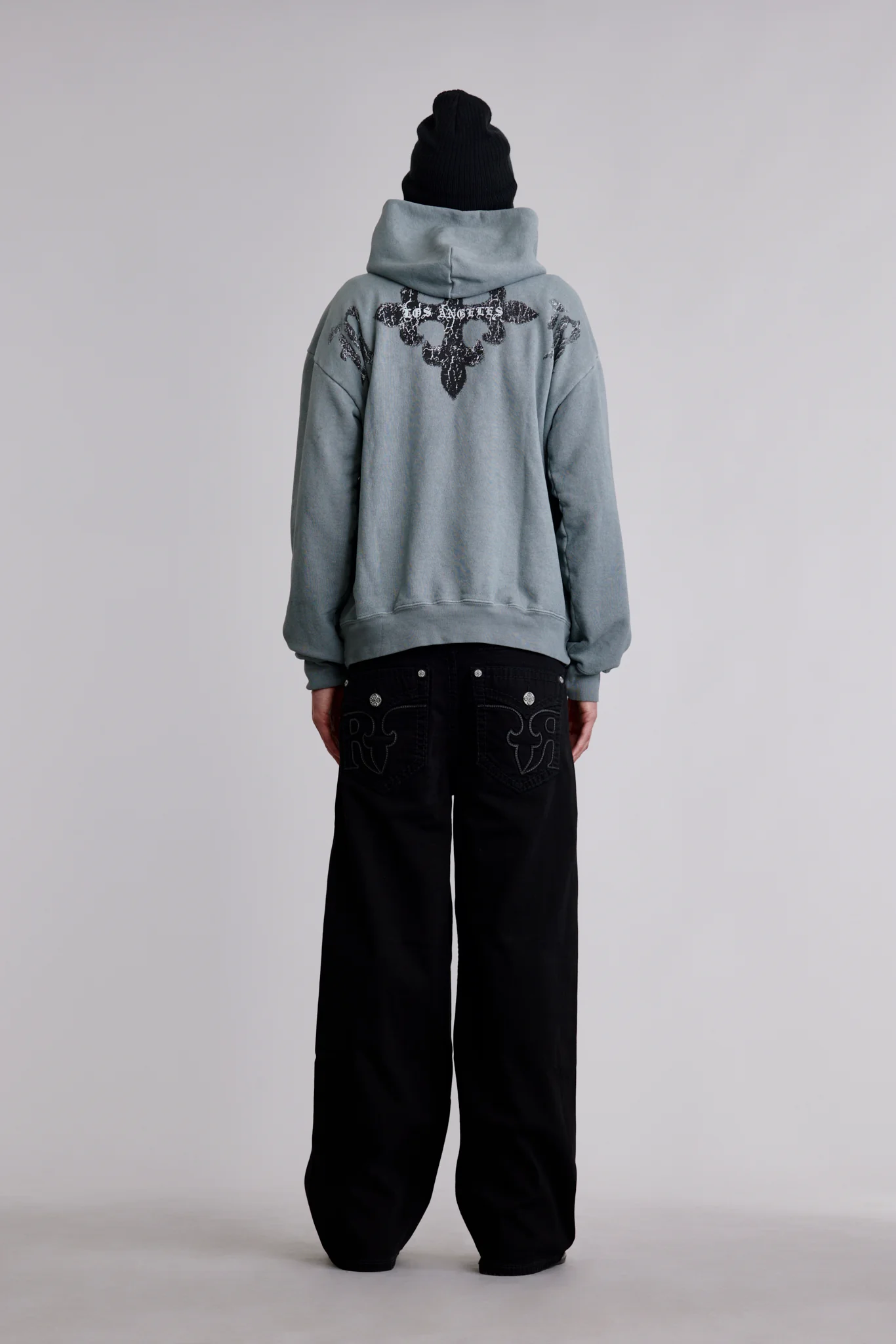 Broken Fleur Hoodie in LA Gray - Image 4