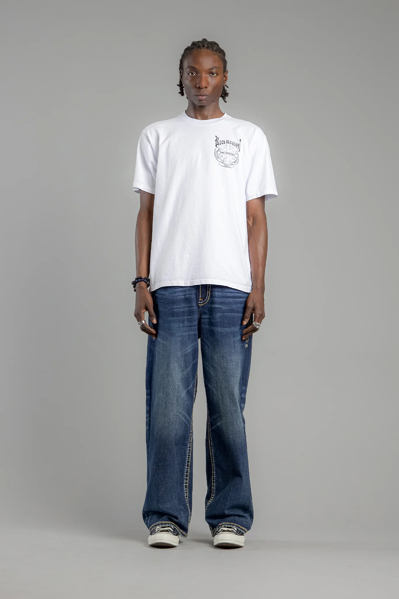 Baroque Cross Graphic Tee in White - Image 3