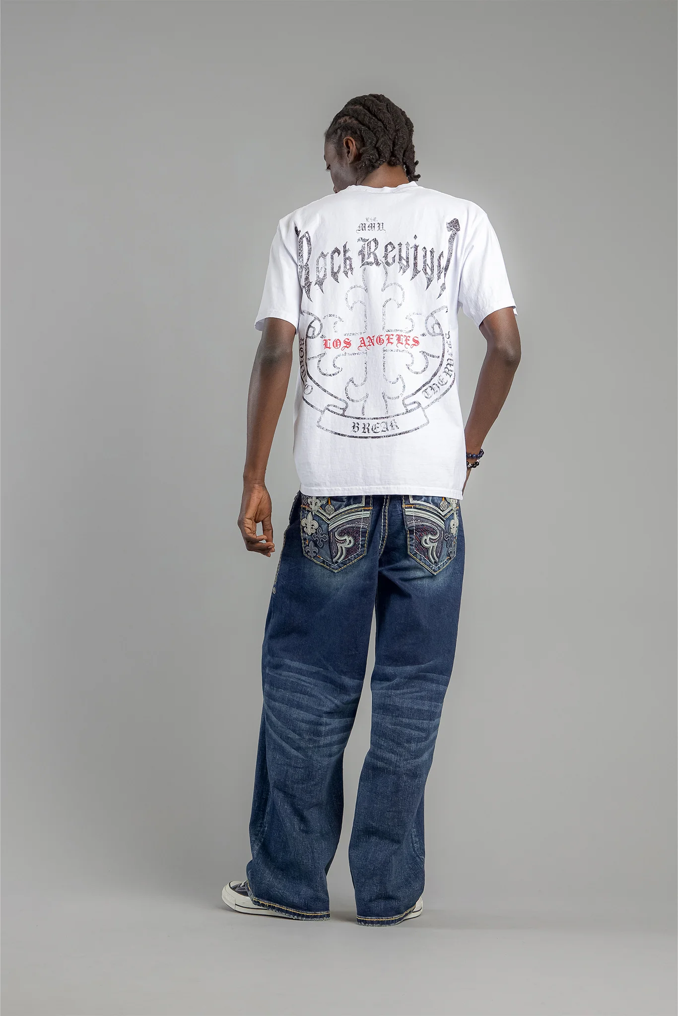 Baroque Cross Graphic Tee in White - Image 4