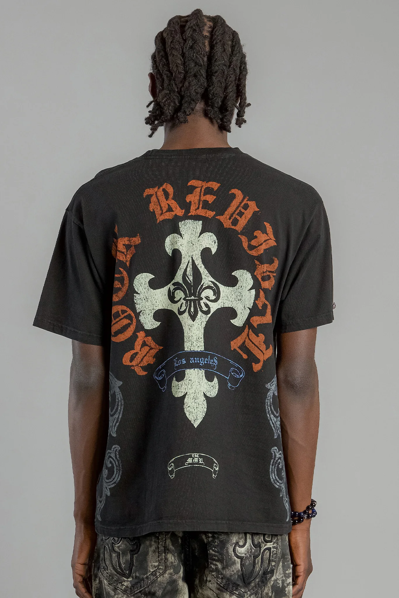 Baroque Cross Graphic Tee in Black - Image 2