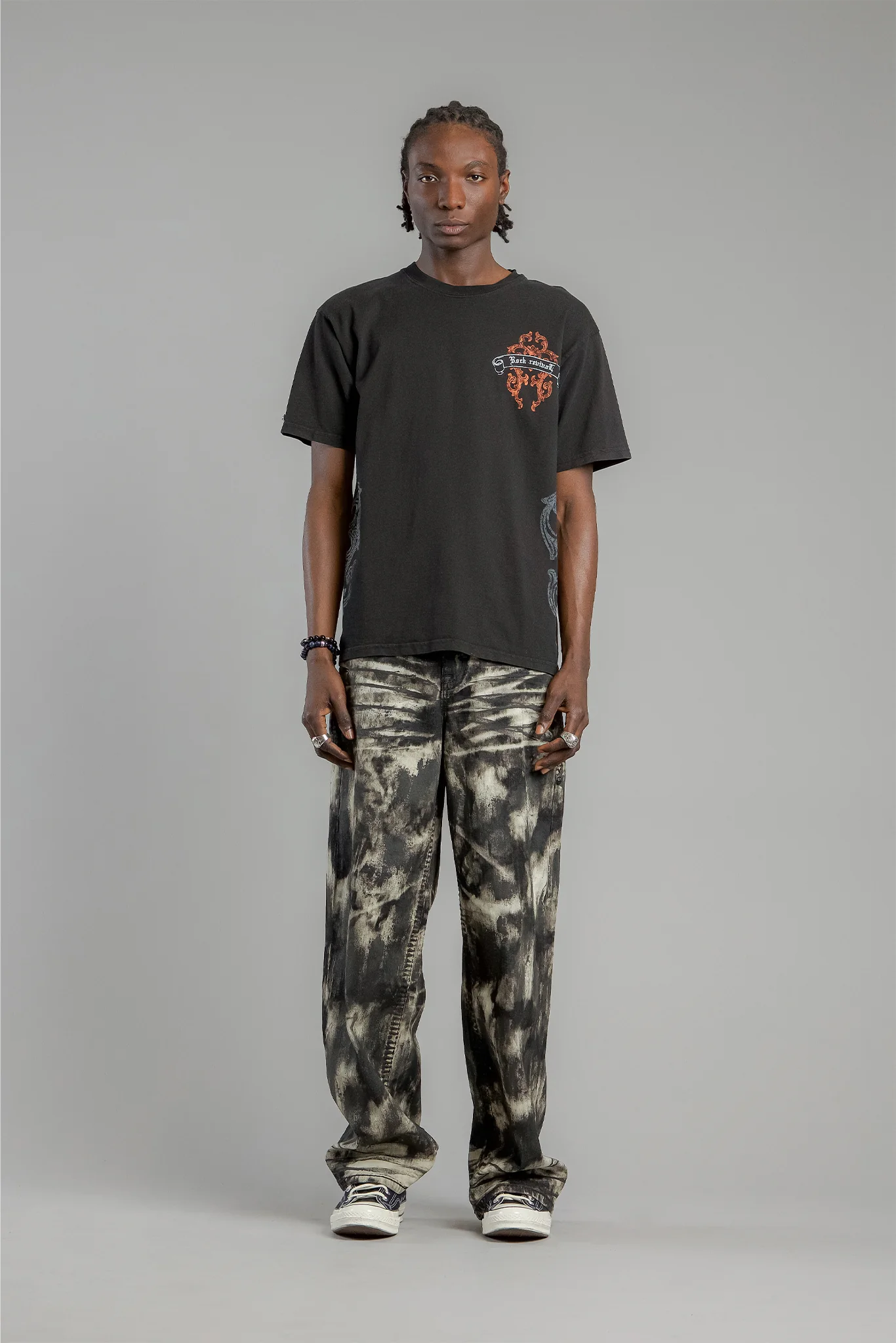 Baroque Cross Graphic Tee in Black - Image 3