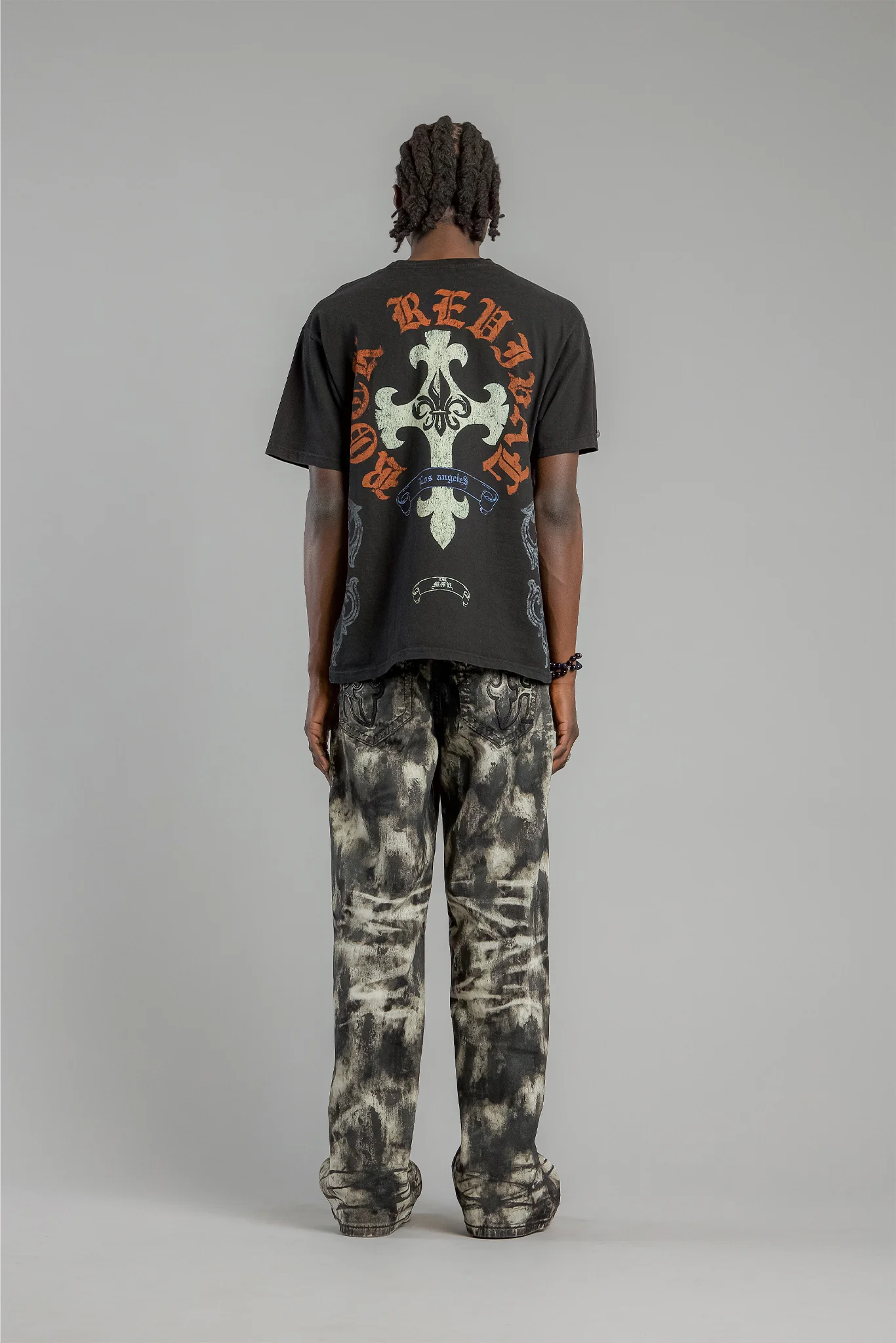 Baroque Cross Graphic Tee in Black - Image 4