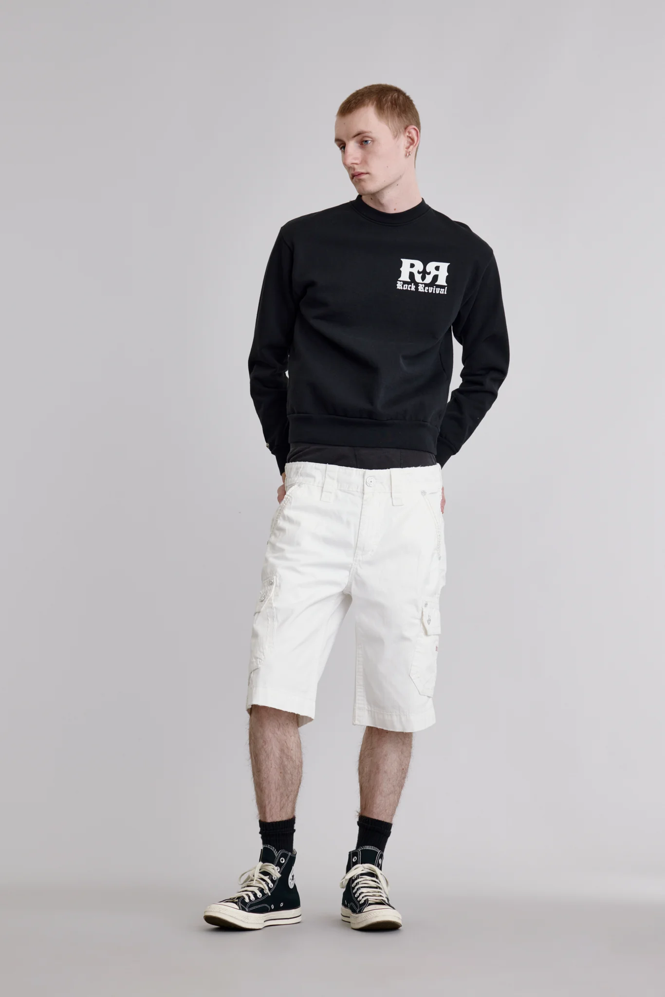 White Cargo Shorts