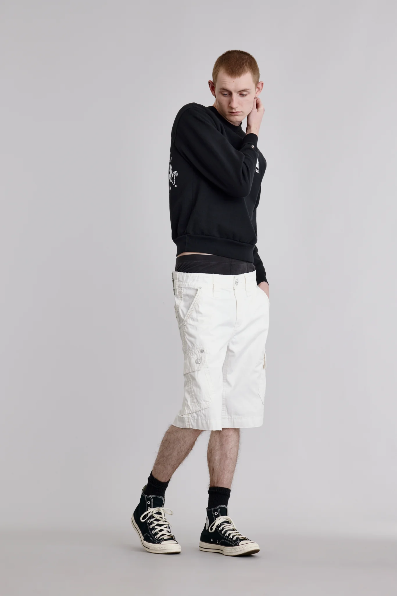 White Cargo Shorts - Image 5