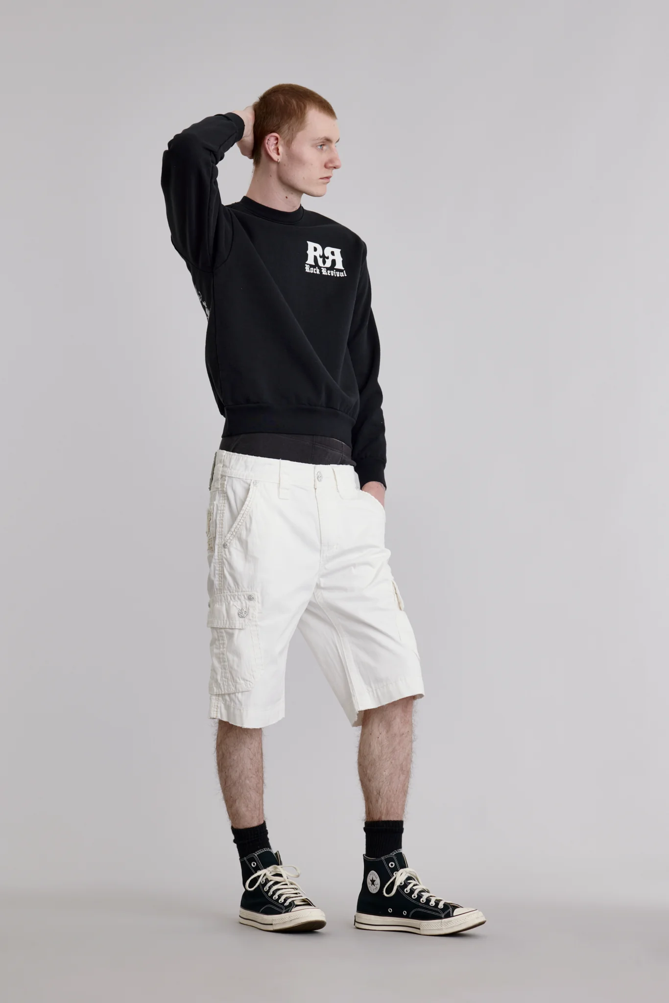 White Cargo Shorts - Image 6