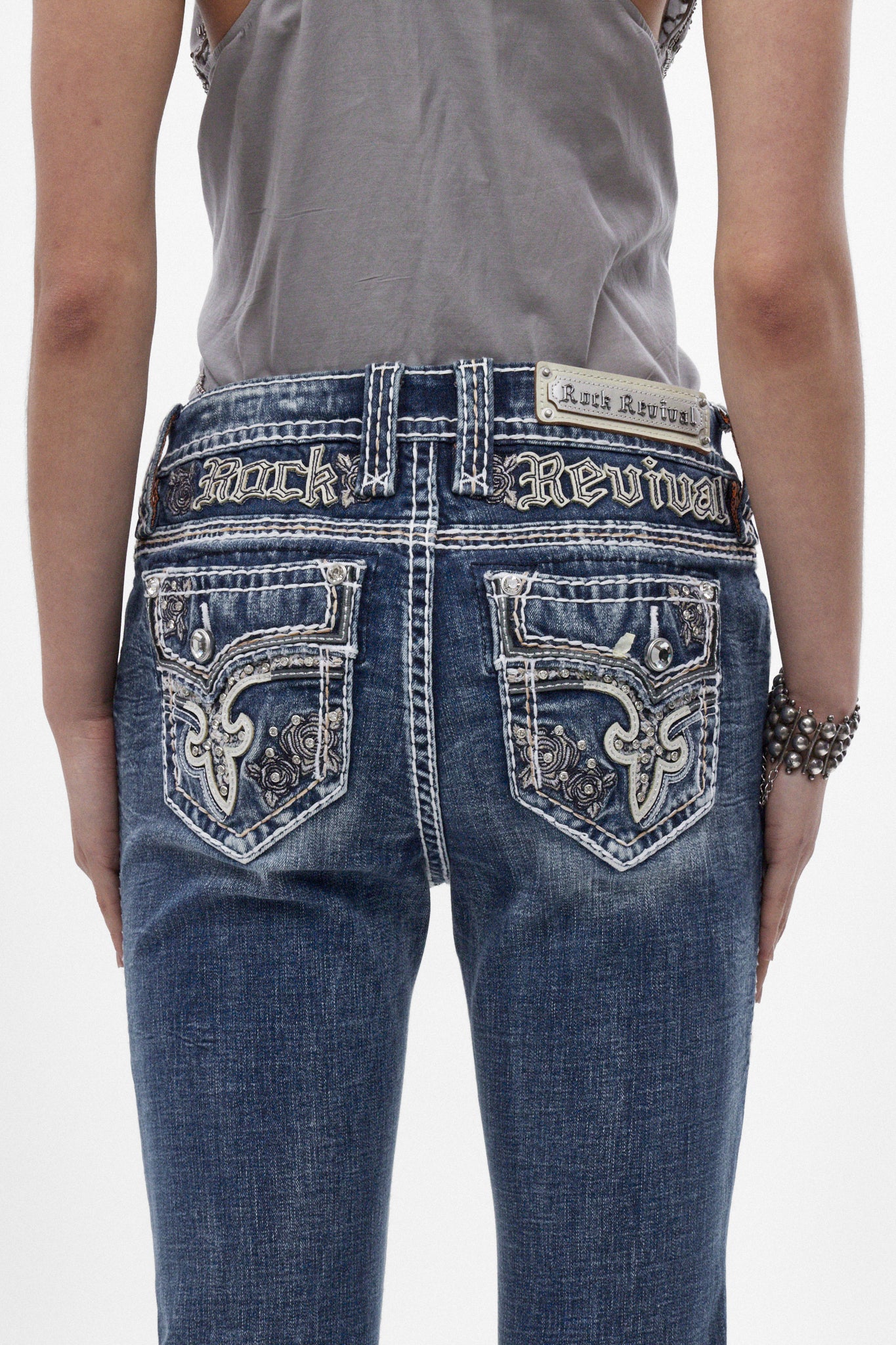 Sia Mid-Rise Bootcut Jeans in Medium Blue - Image 3