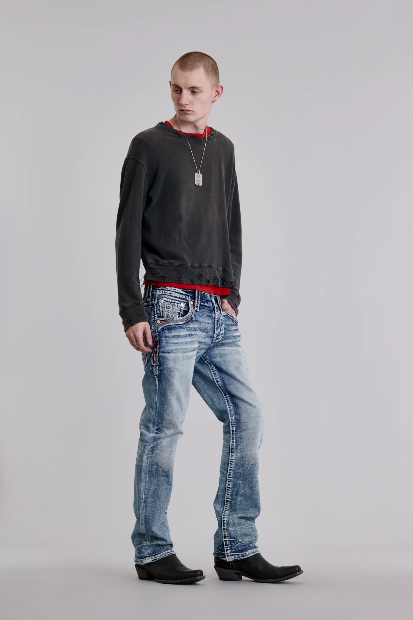 Skye Bootcut Jeans in Light Blue - Image 4