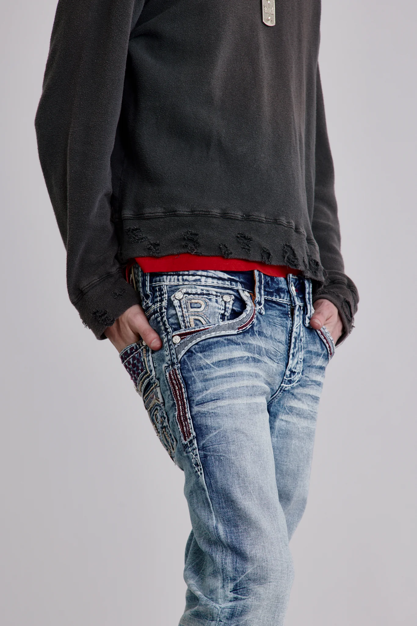 Skye Bootcut Jeans in Light Blue - Image 5