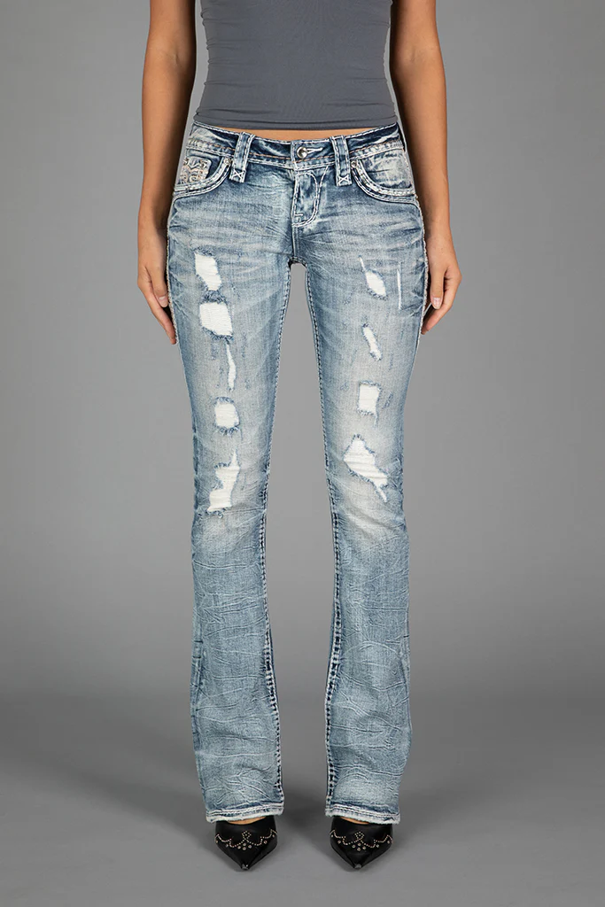 Talisa Low-Rise Bootcut Jeans - Image 4