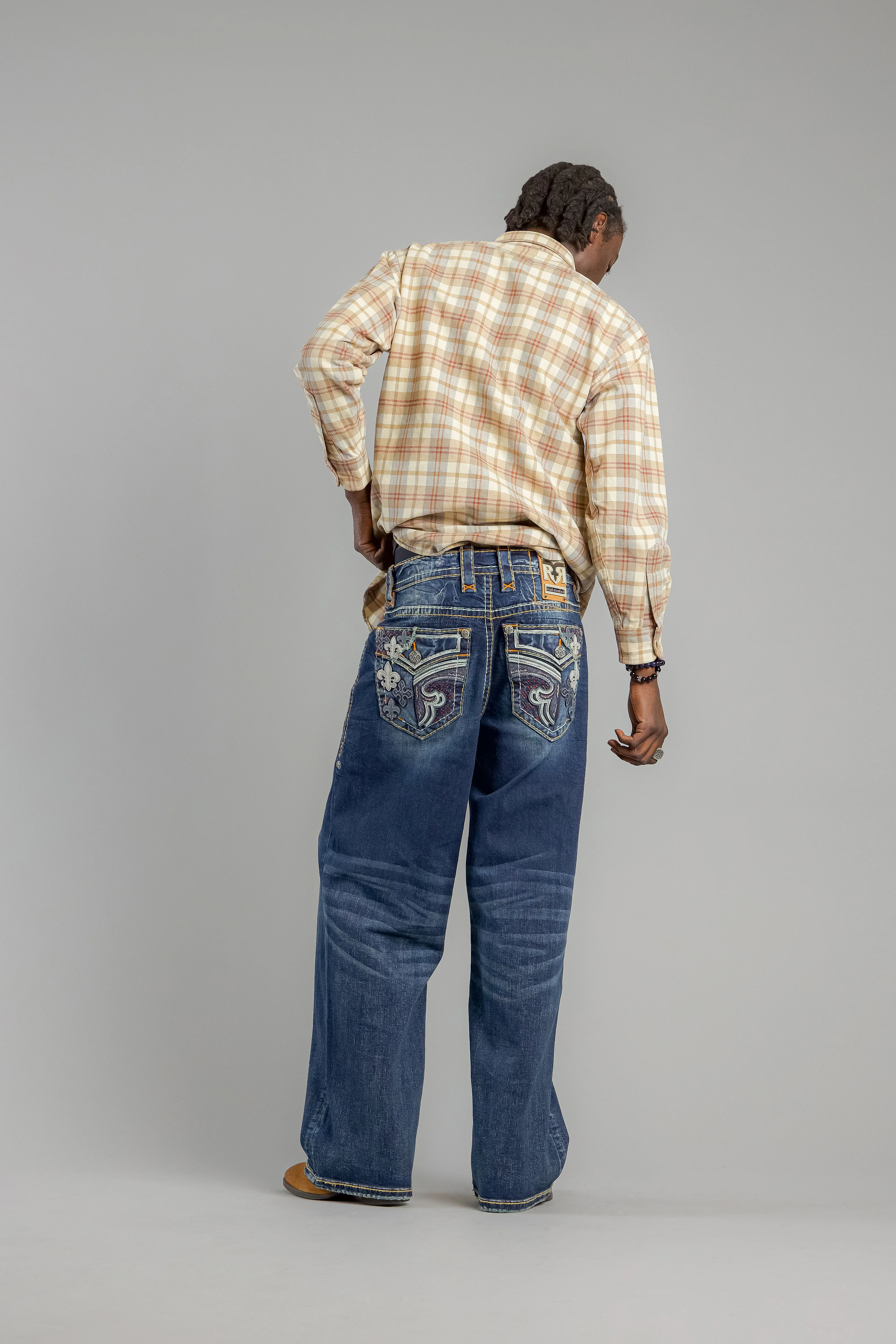 Thorne Baggy 3 Jeans in Dark Blue - Image 3