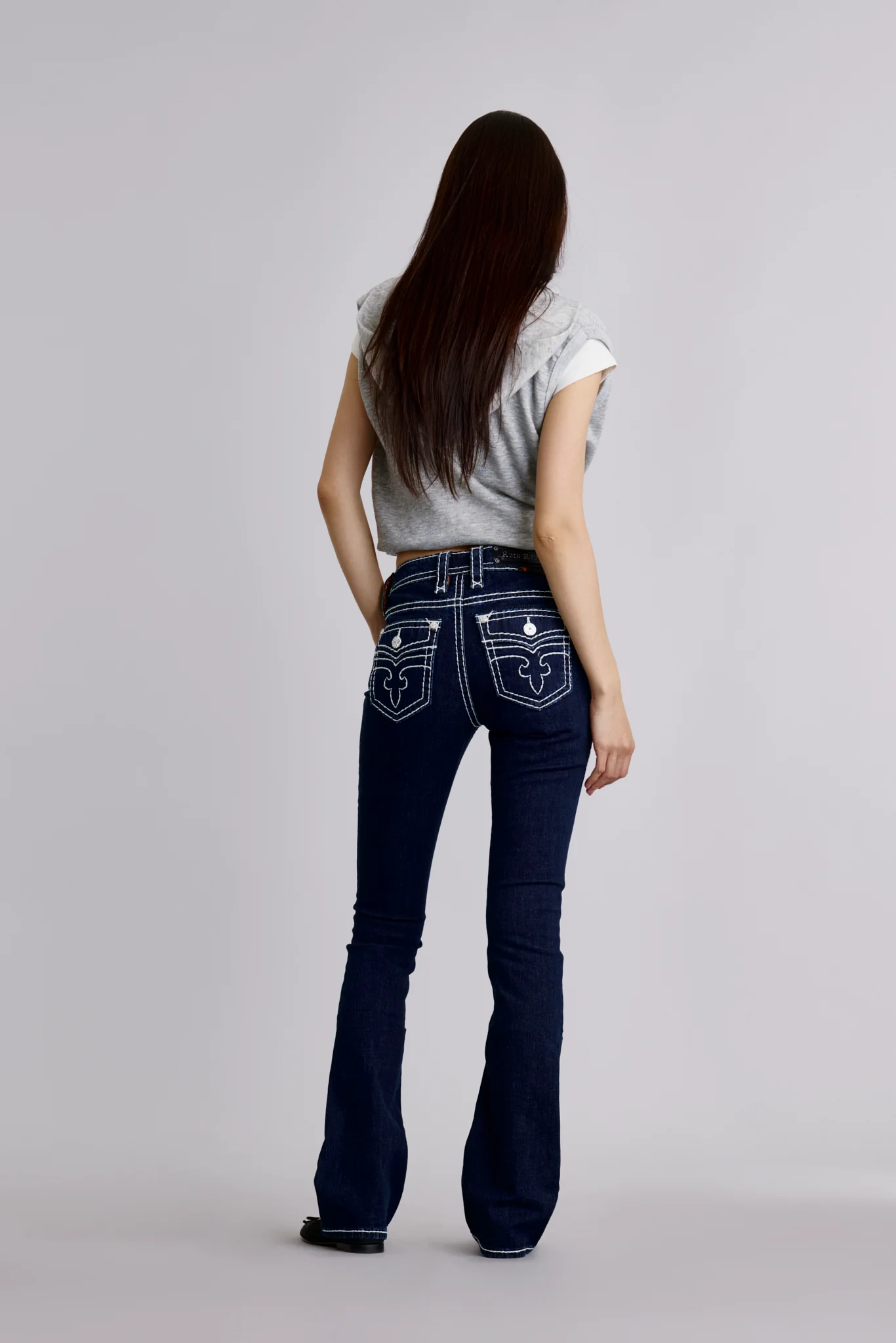 Titania Bootcut Jeans in Dark Wash - Image 2