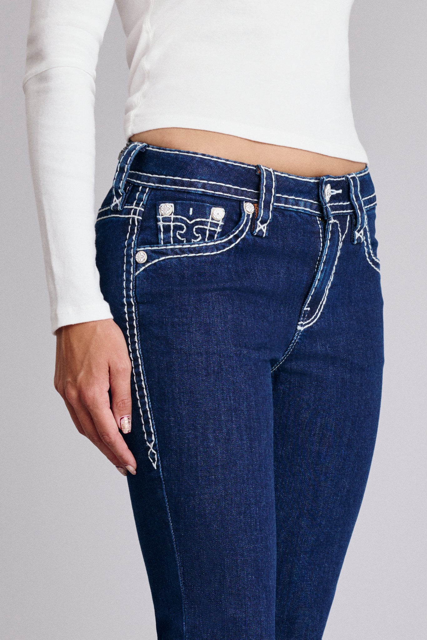Titania Bootcut Jeans in Dark Wash - Image 6