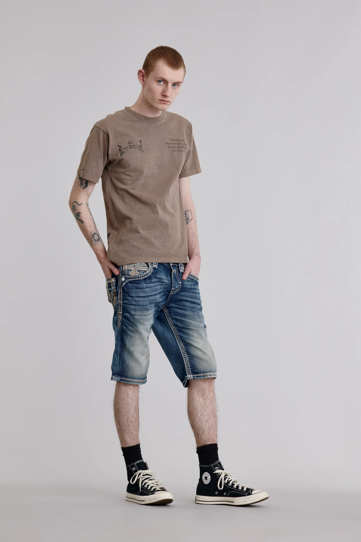 Tyrone Denim Shorts in Medium Blue