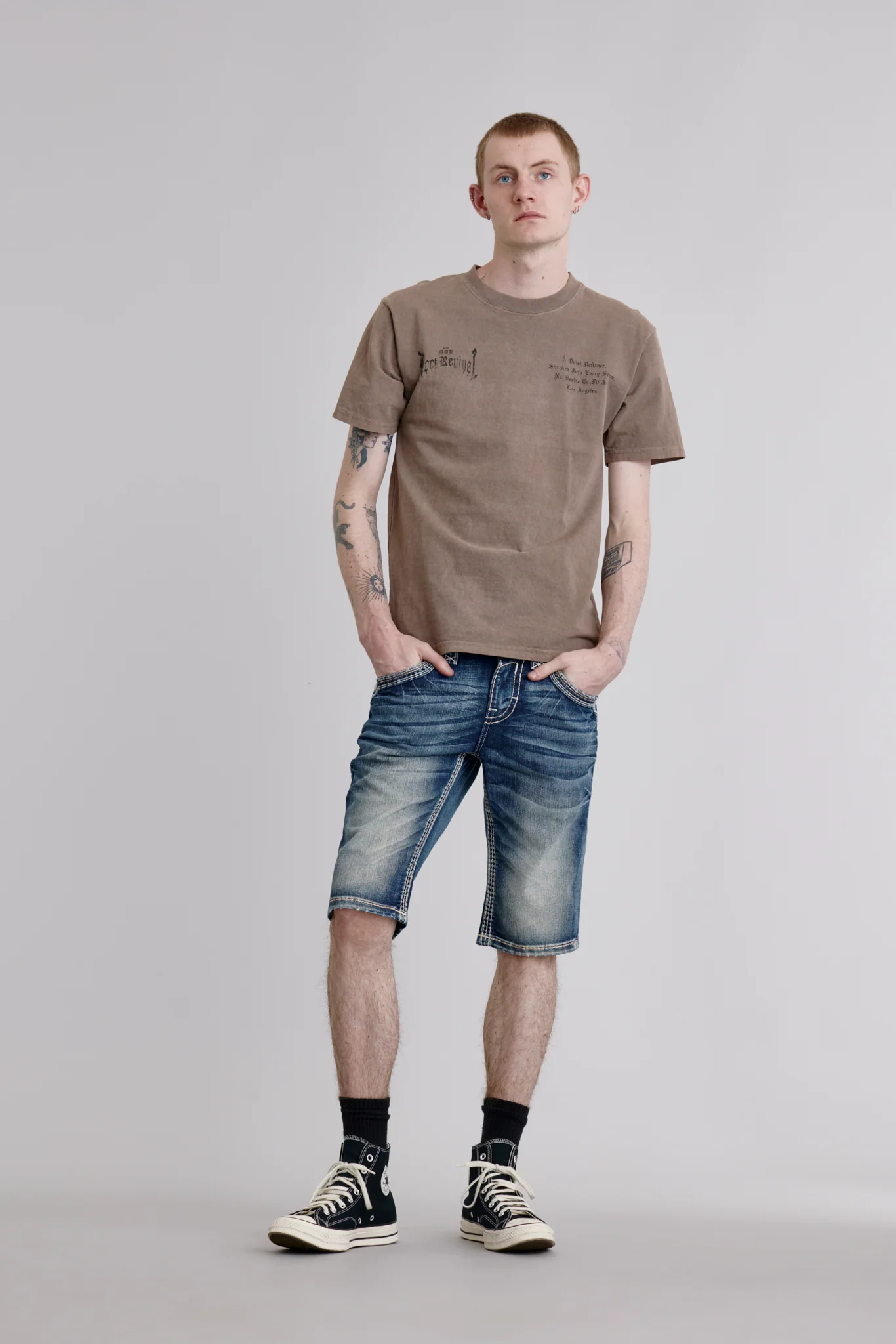 Tyrone Denim Shorts in Medium Blue - Image 5