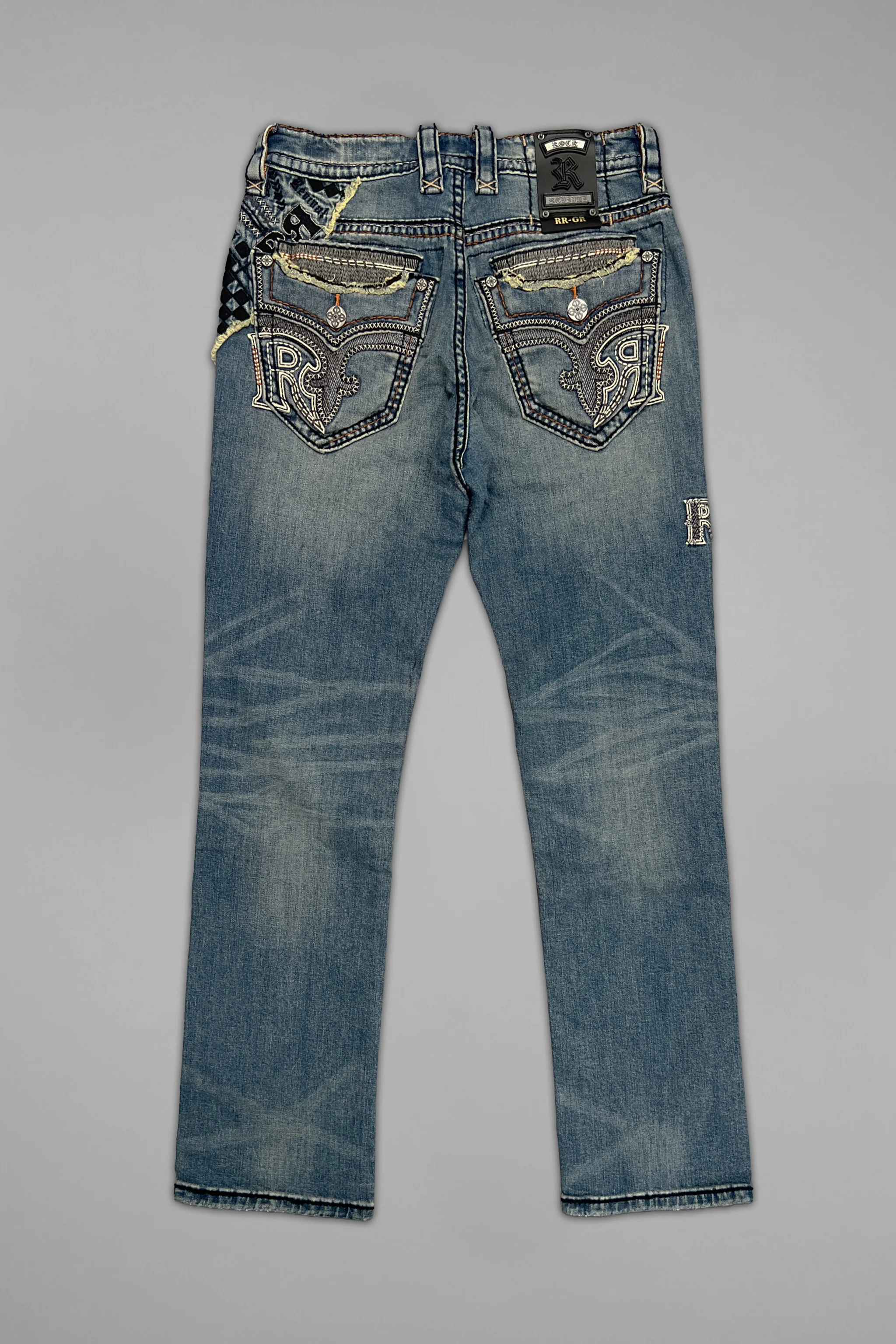 Vinton Straight Jeans in Medium Blue - GR Collection - Image 9