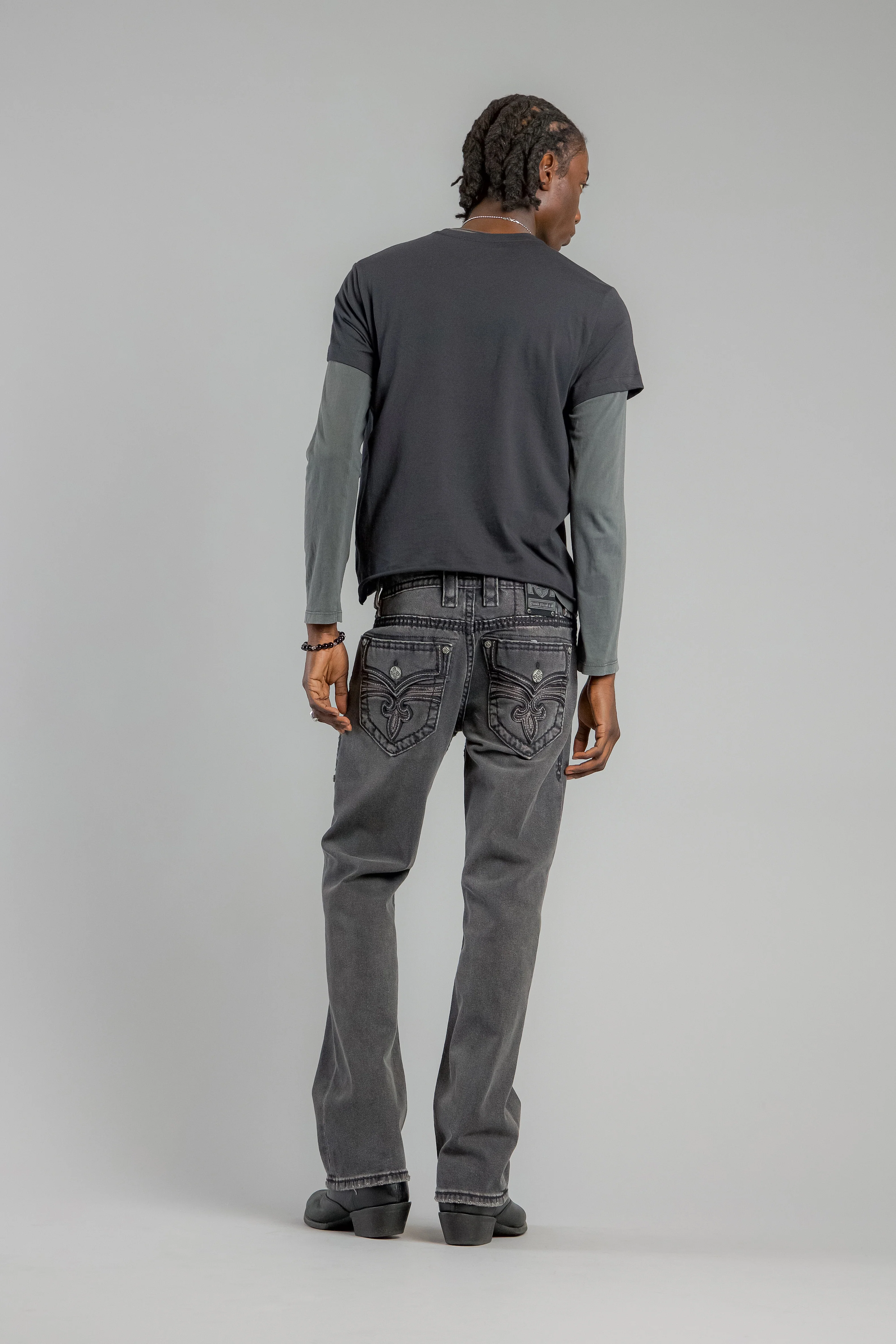 Wes Bootcut Jeans in Dark Gray - Image 3