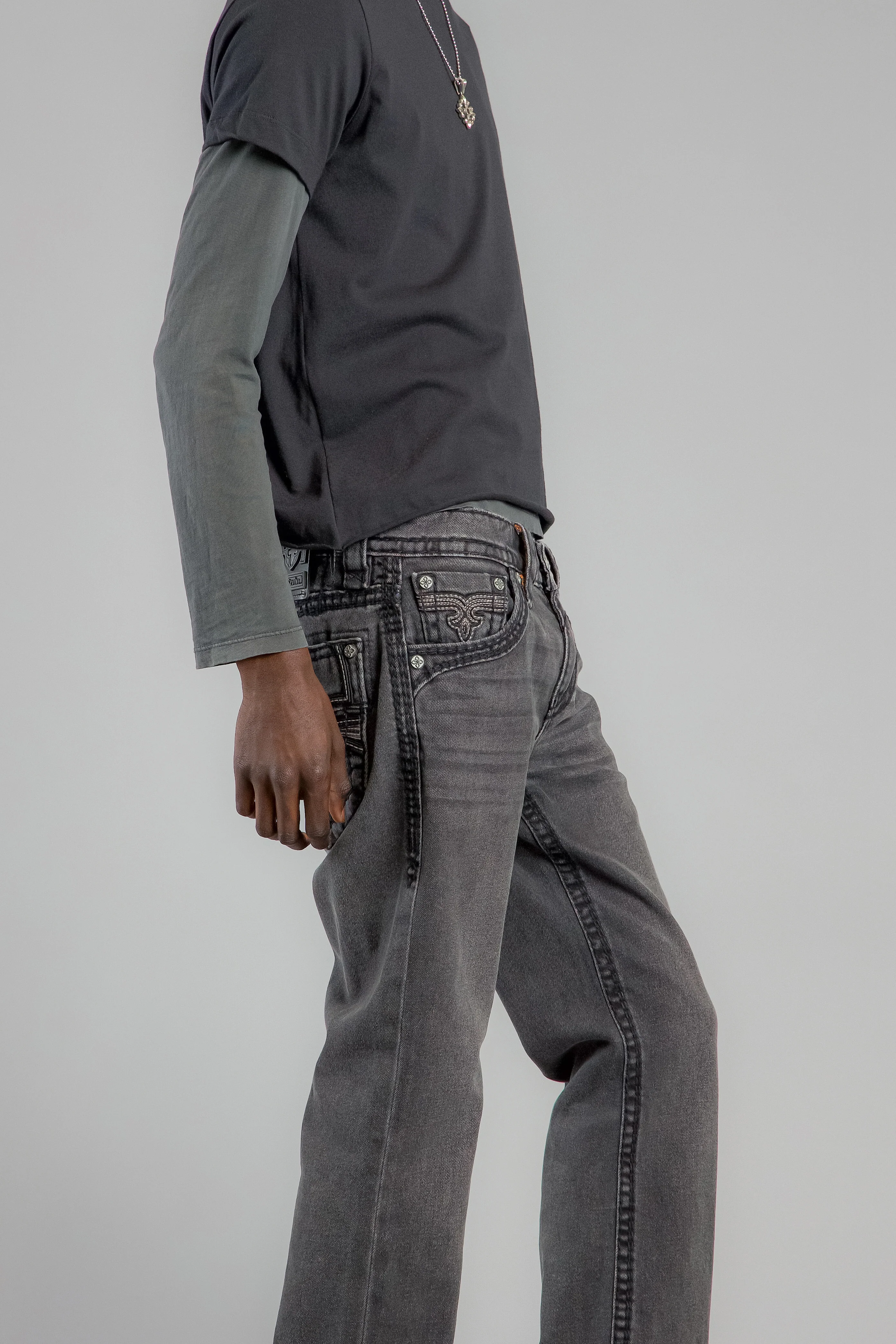 Wes Bootcut Jeans in Dark Gray - Image 5