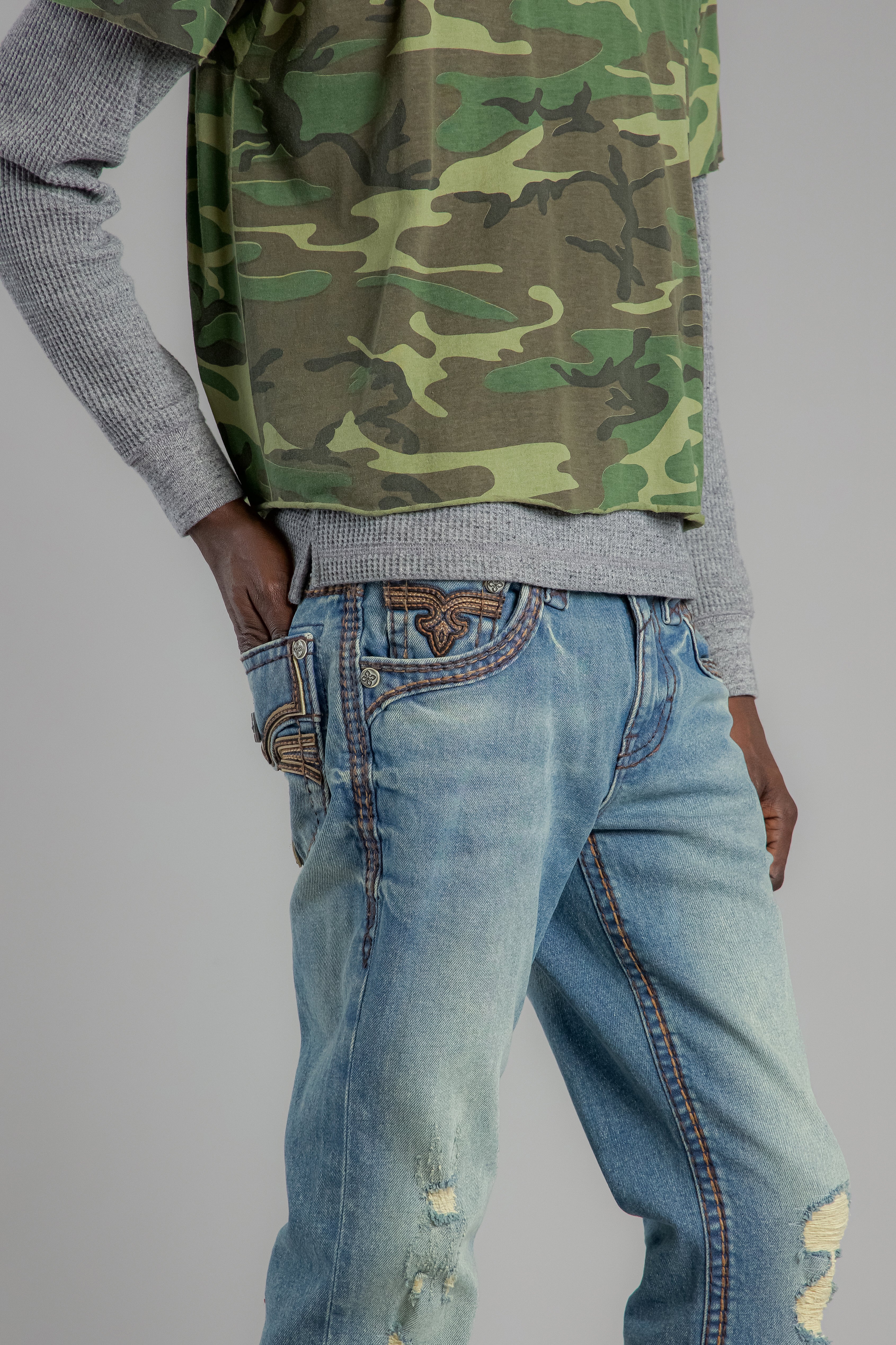 Wes Straight Jeans Light Vintage Blue - Image 5