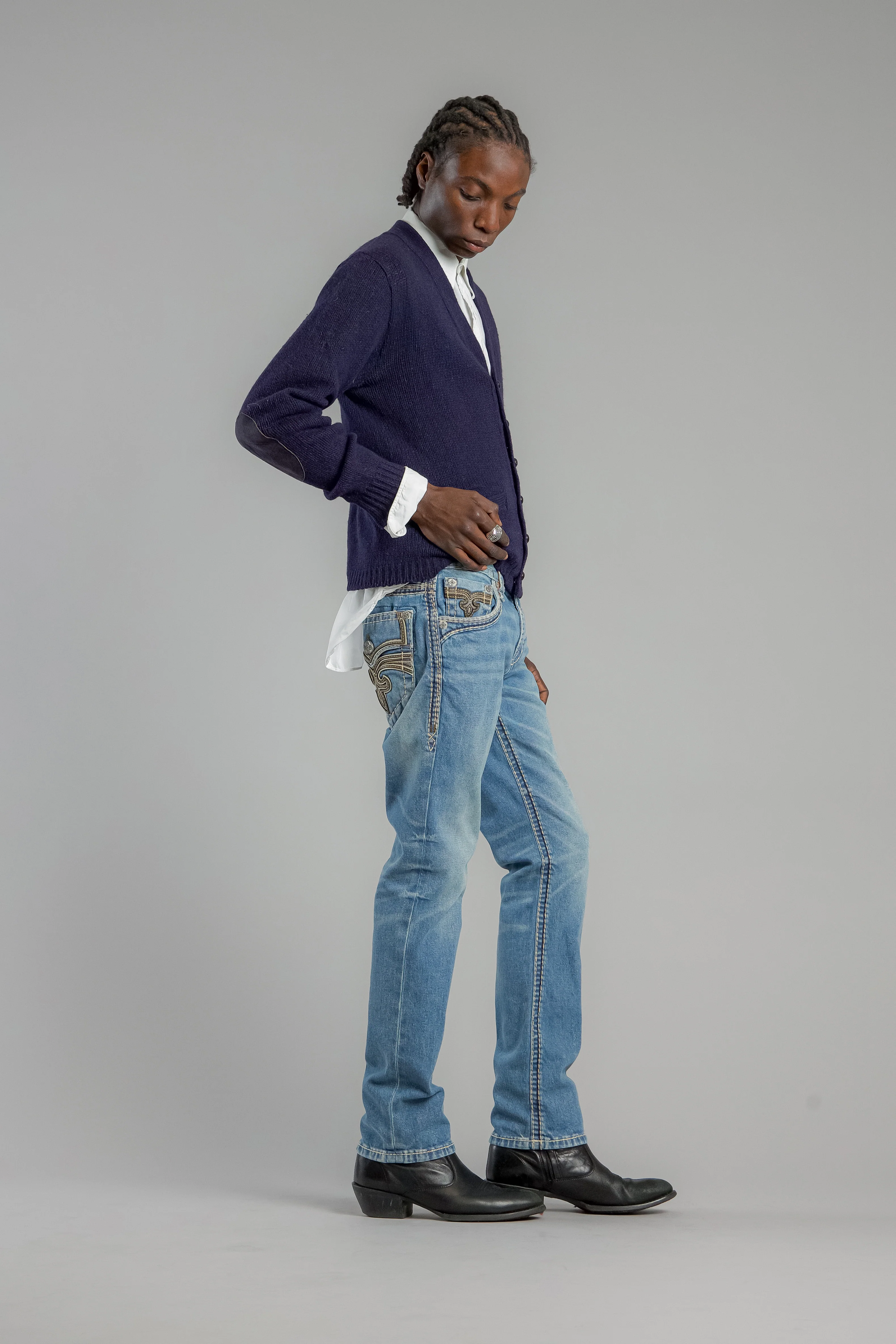 Wes Straight Jeans Vintage Blue - Image 4