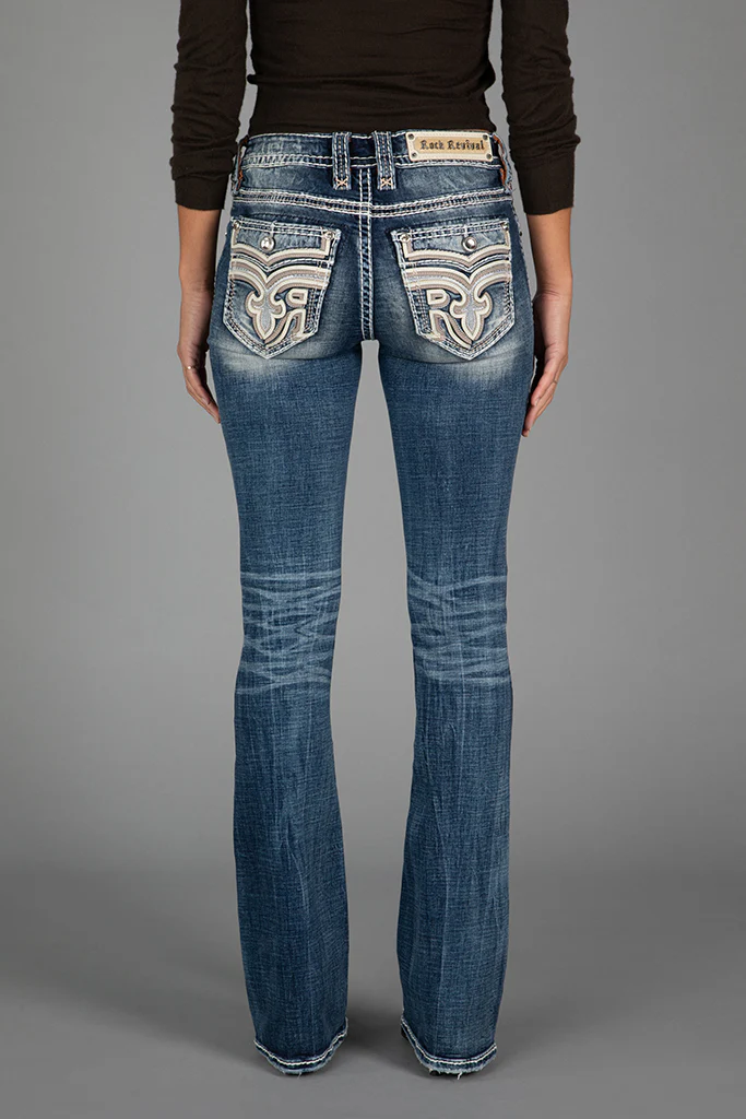 Yucca Bootcut Jeans in Medium Blue - Image 8