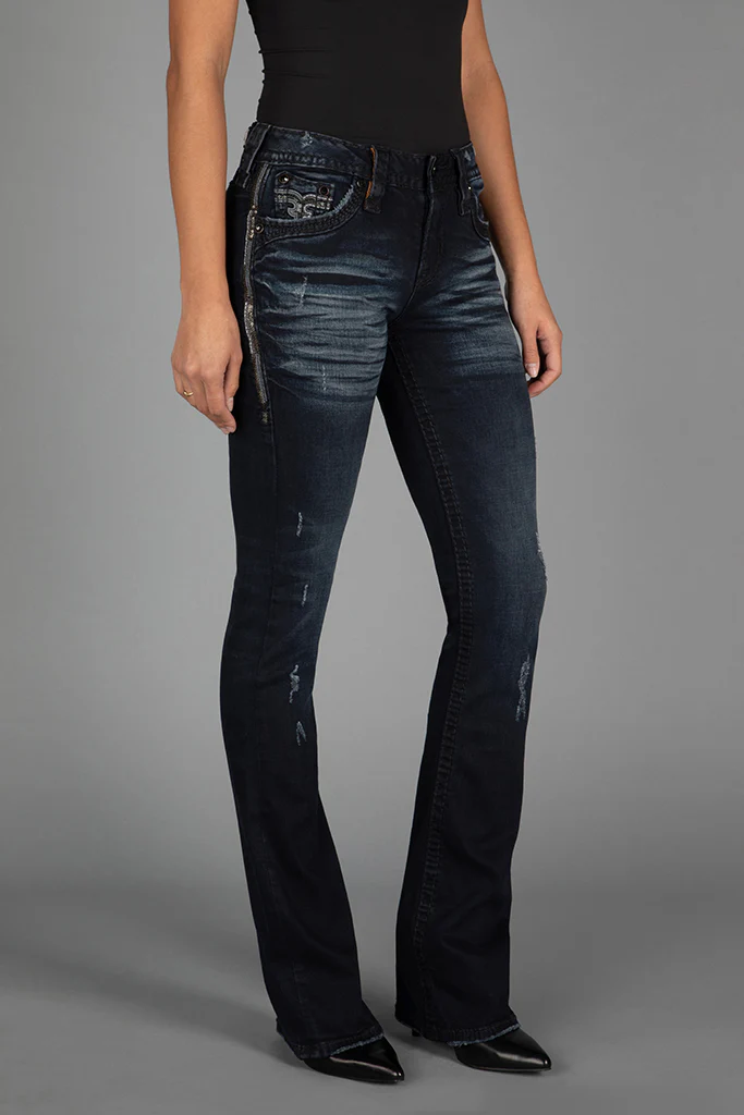 Yui Bootcut Jeans in Dark Blue - Image 6