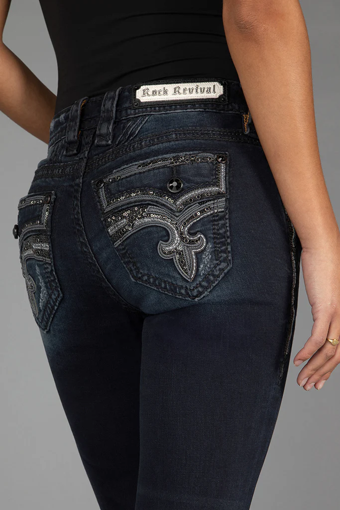 Yui Bootcut Jeans in Dark Blue - Image 9