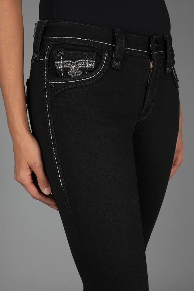 Yui Bootcut Jeans in Black - Image 4