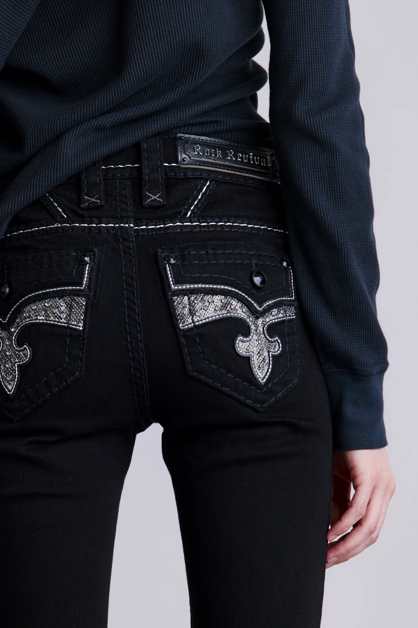 Yui Bootcut Jeans in Black - Image 8